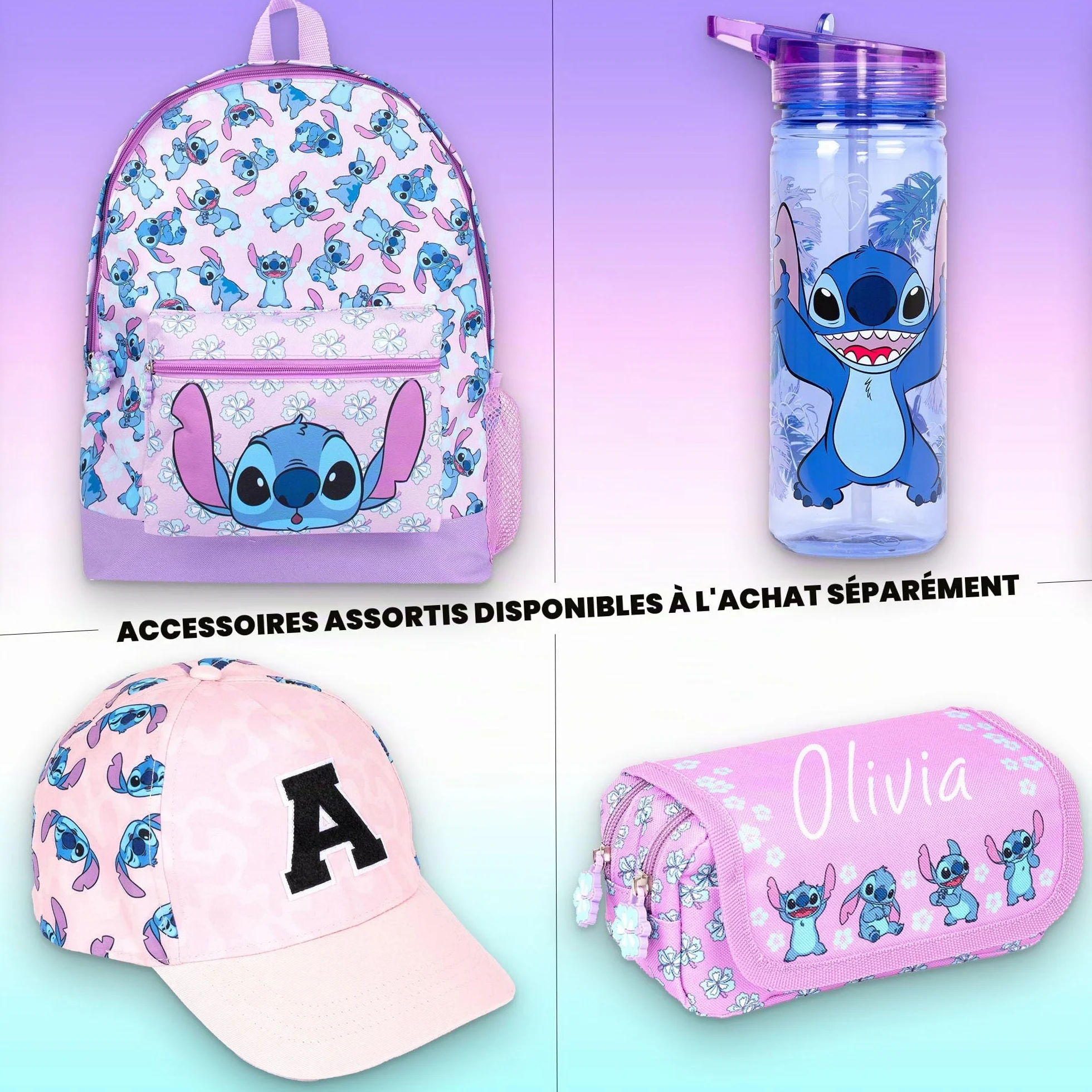 Disney Stitch Sac à déjeuner multi-compartiments isolation thermique double étage filles