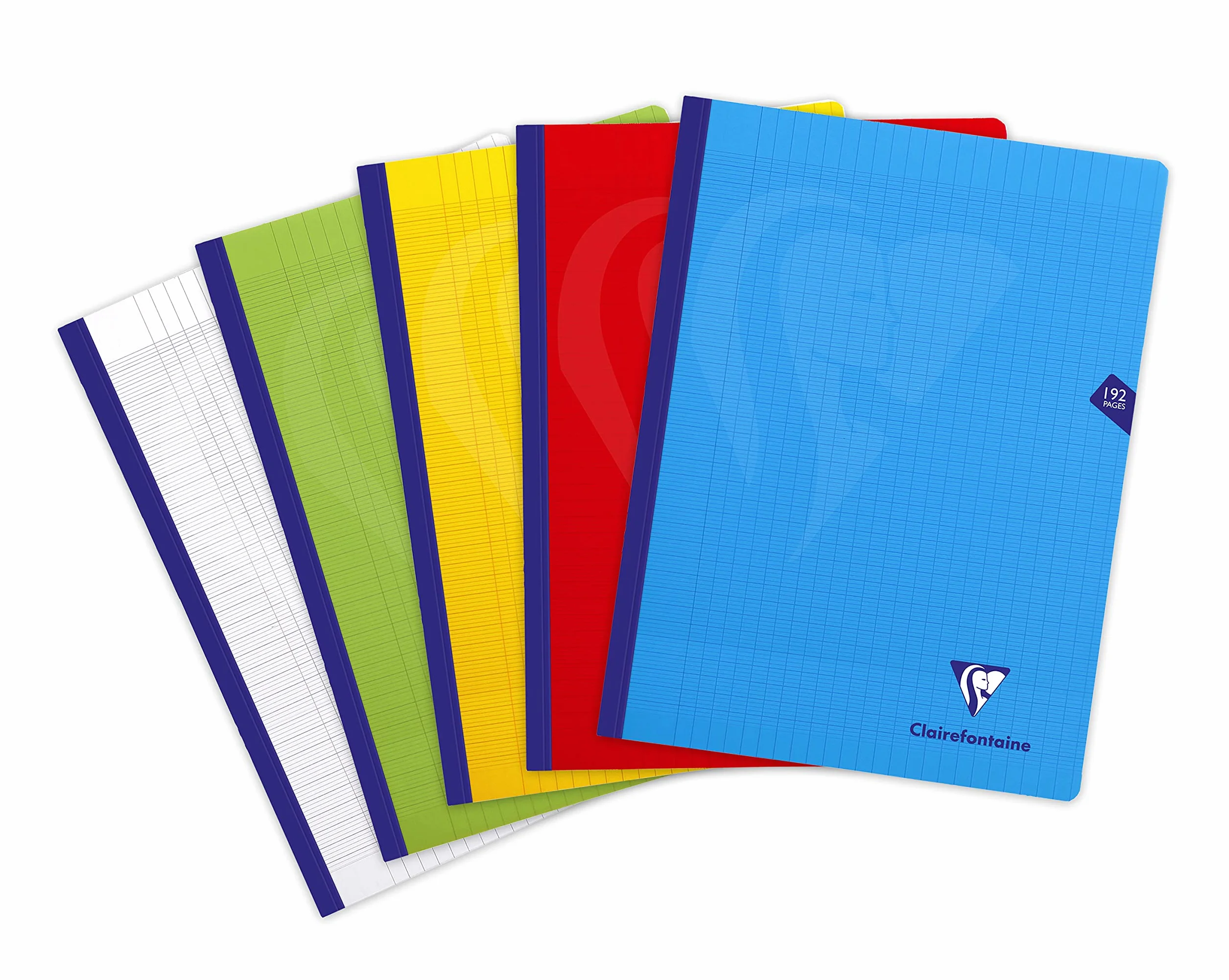 Clairefontaine Cahier Brochure Cousu Fil Mimesys 24x32 cm 192 Pages Grands Carreaux Papier Blanc 90 g Couverture Polypro