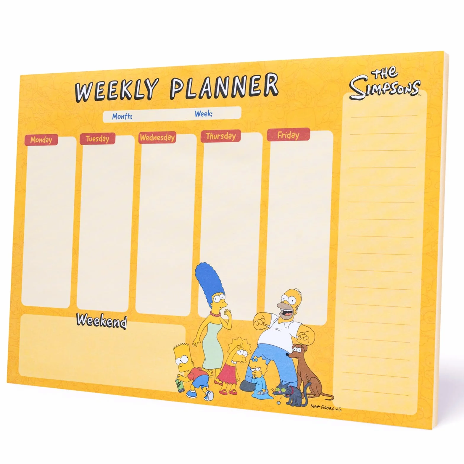 Planificateur Hebdomadaire Les Simpson Grupo Erik Weekly Planner Familial