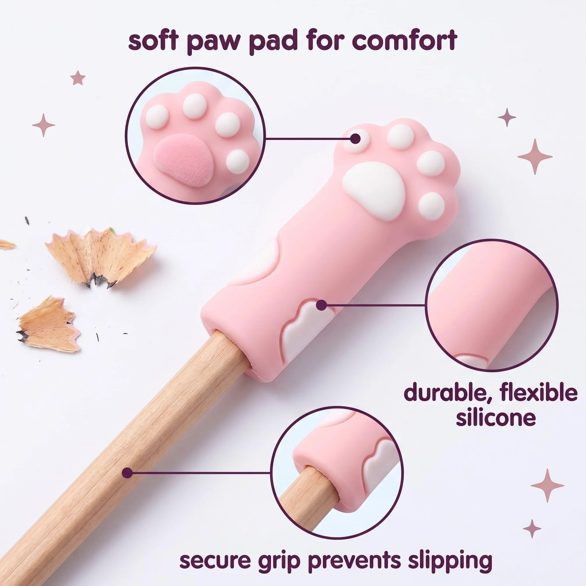 Embouts de Crayon en Silicone, Crayon Empilable, Motifs Chat et Dinosaure, Capuchons de Protection pour Pointe de Stylo