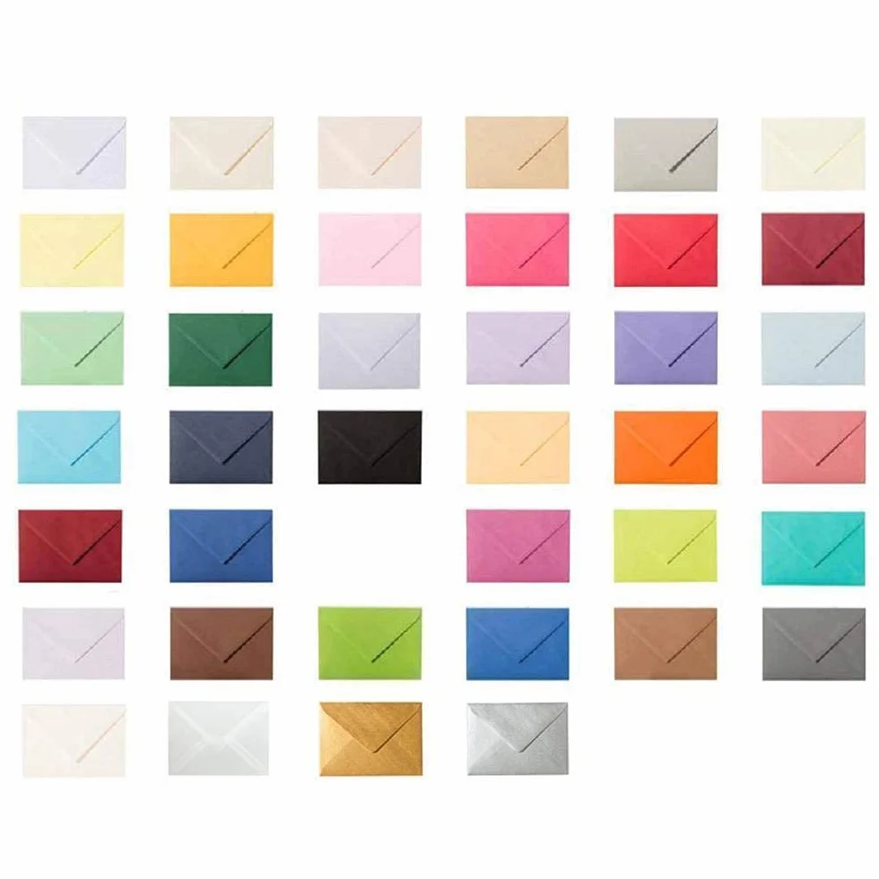 Enveloppes DIN C6 114 x 162 mm Lot de 50, fermeture humide, couleur crème