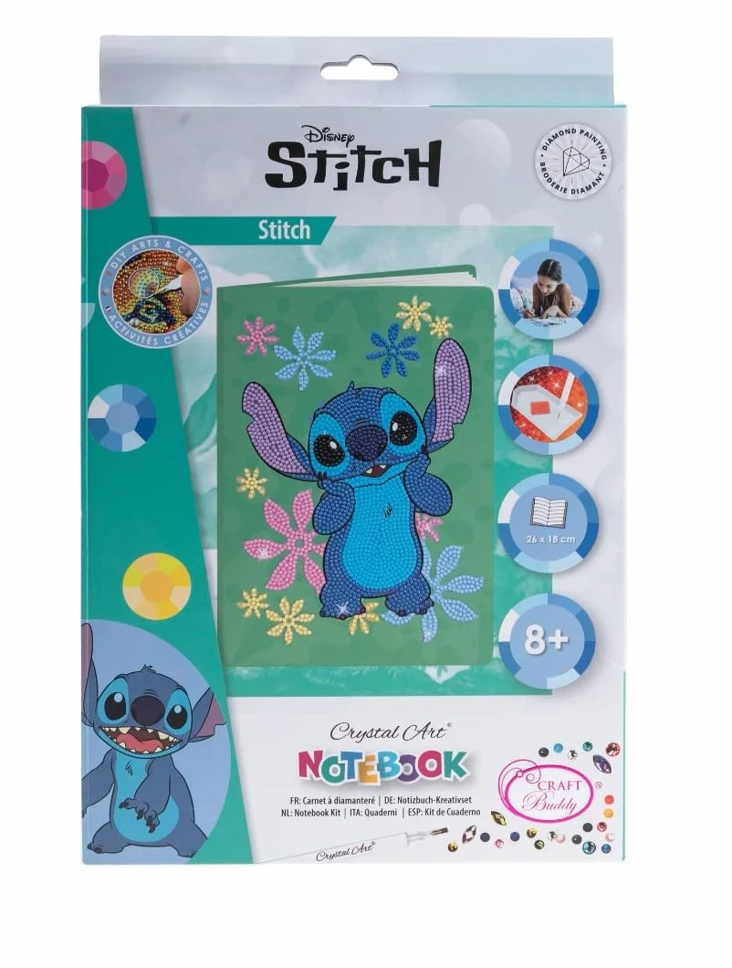 Disney Stitch CRYSTAL ART Carnet de notes 26 x 18 cm