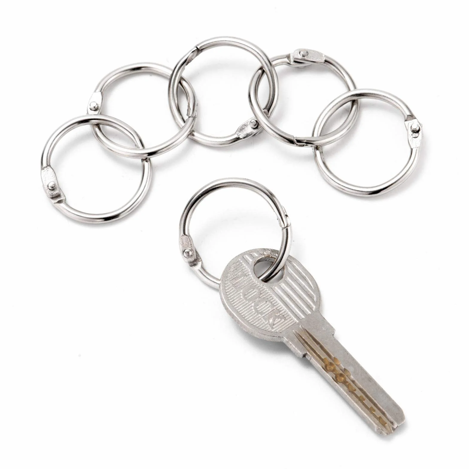 Anneaux de Reliure Métalliques 25mm 100 Pcs pour Livre Classeur Porte-clés