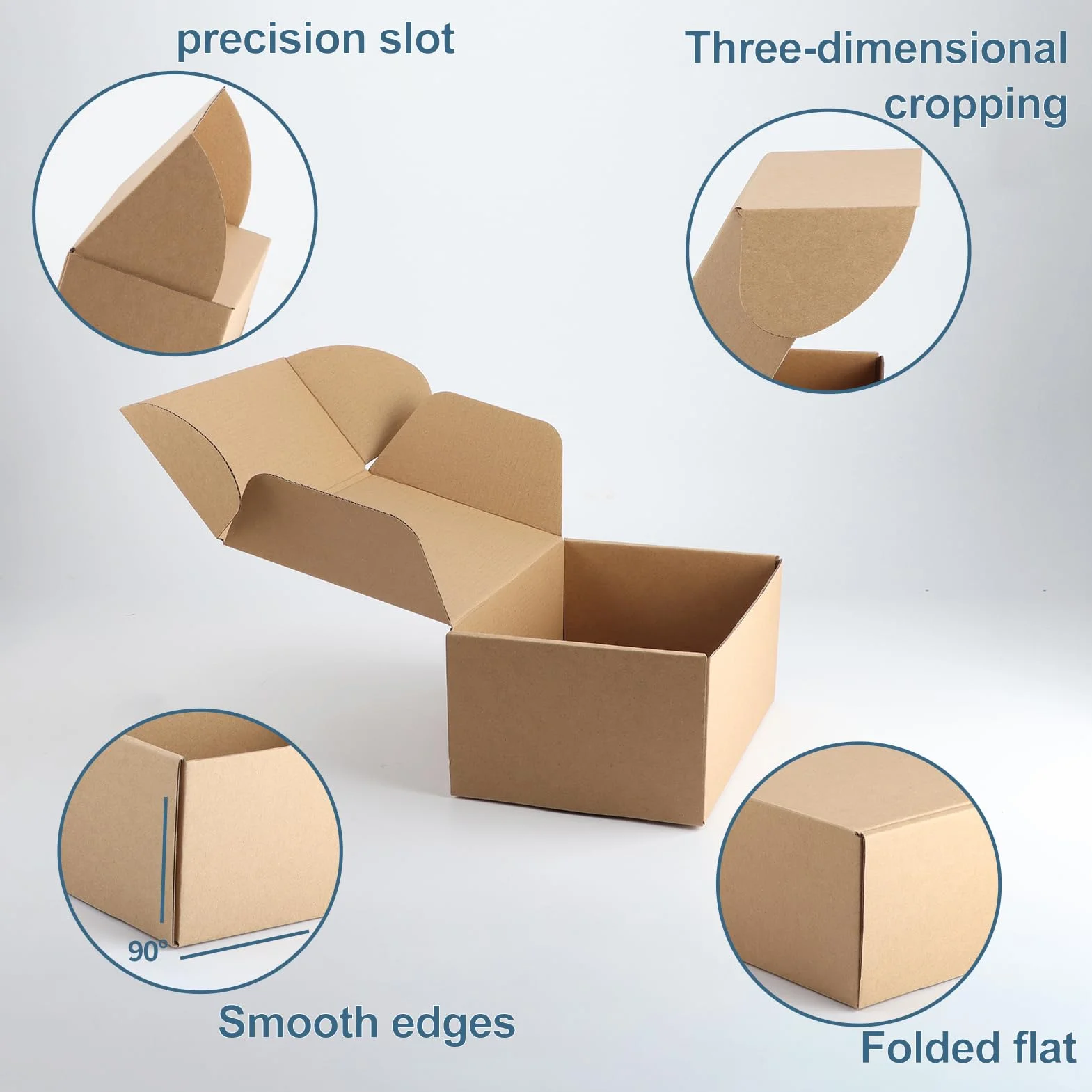 Cartons Emballage Lot de 25 22.9x15.3x10.2 cm Petites Boîtes d'Expédition Marron