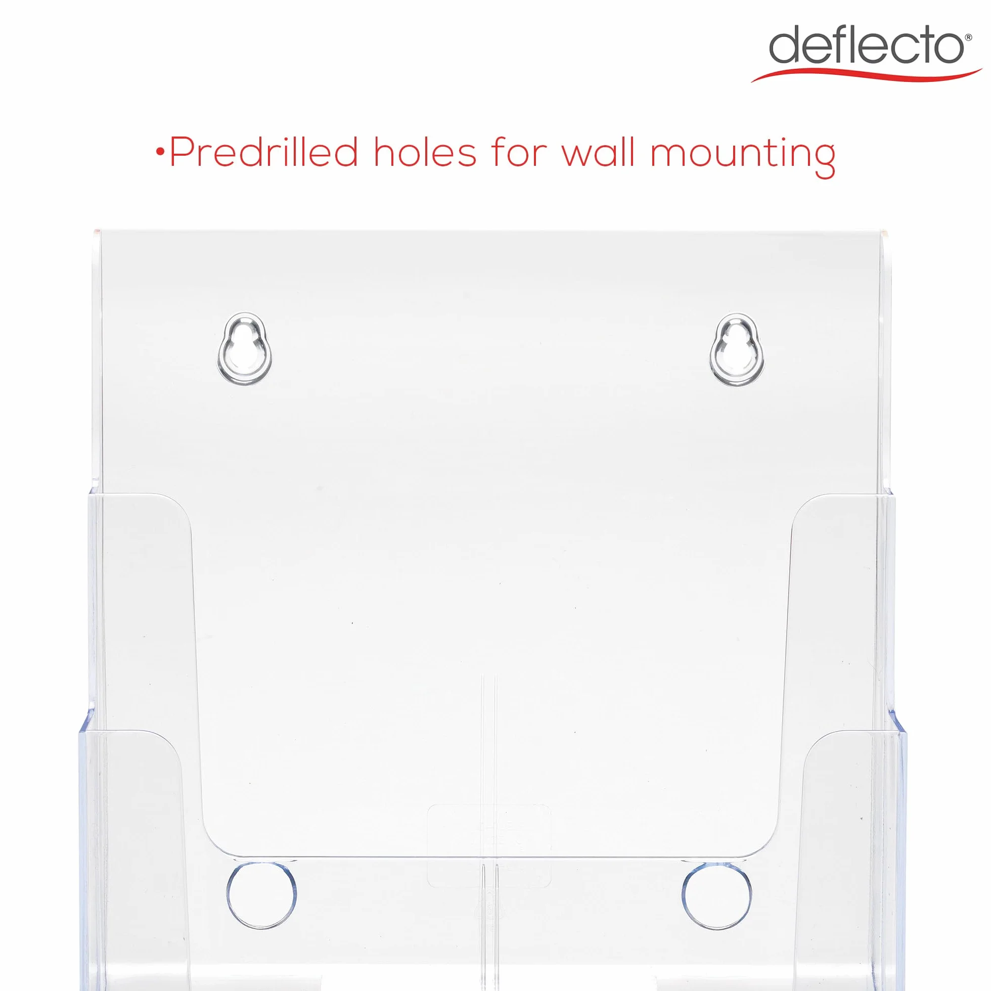 Deflecto Lot de 2 Porte-documents A4 Portrait 3 Niveaux Présentoir Incliné Multi-Poches