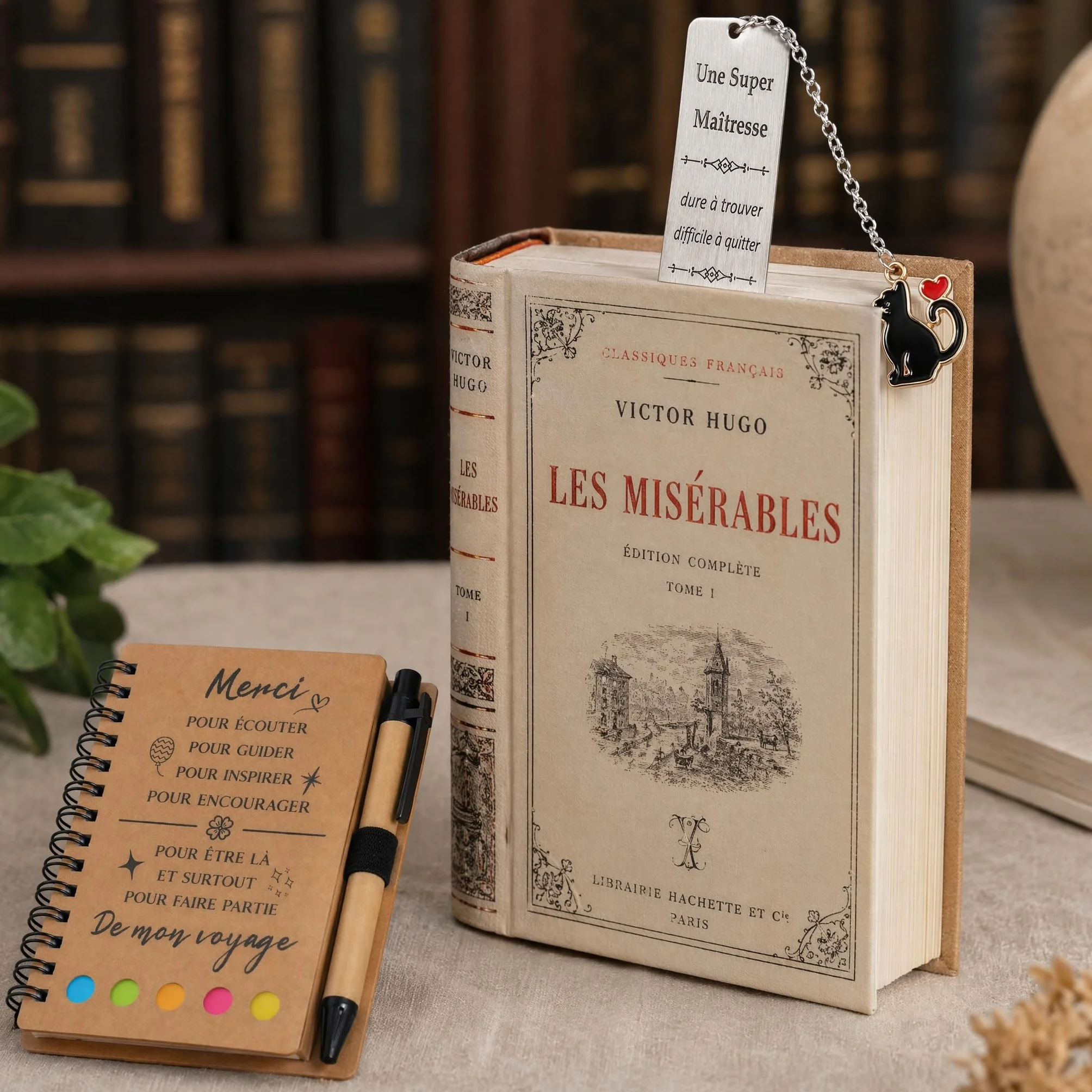 Cadeau Maitresse D'école Carnet De Note Signet Professeur Retraite Noel