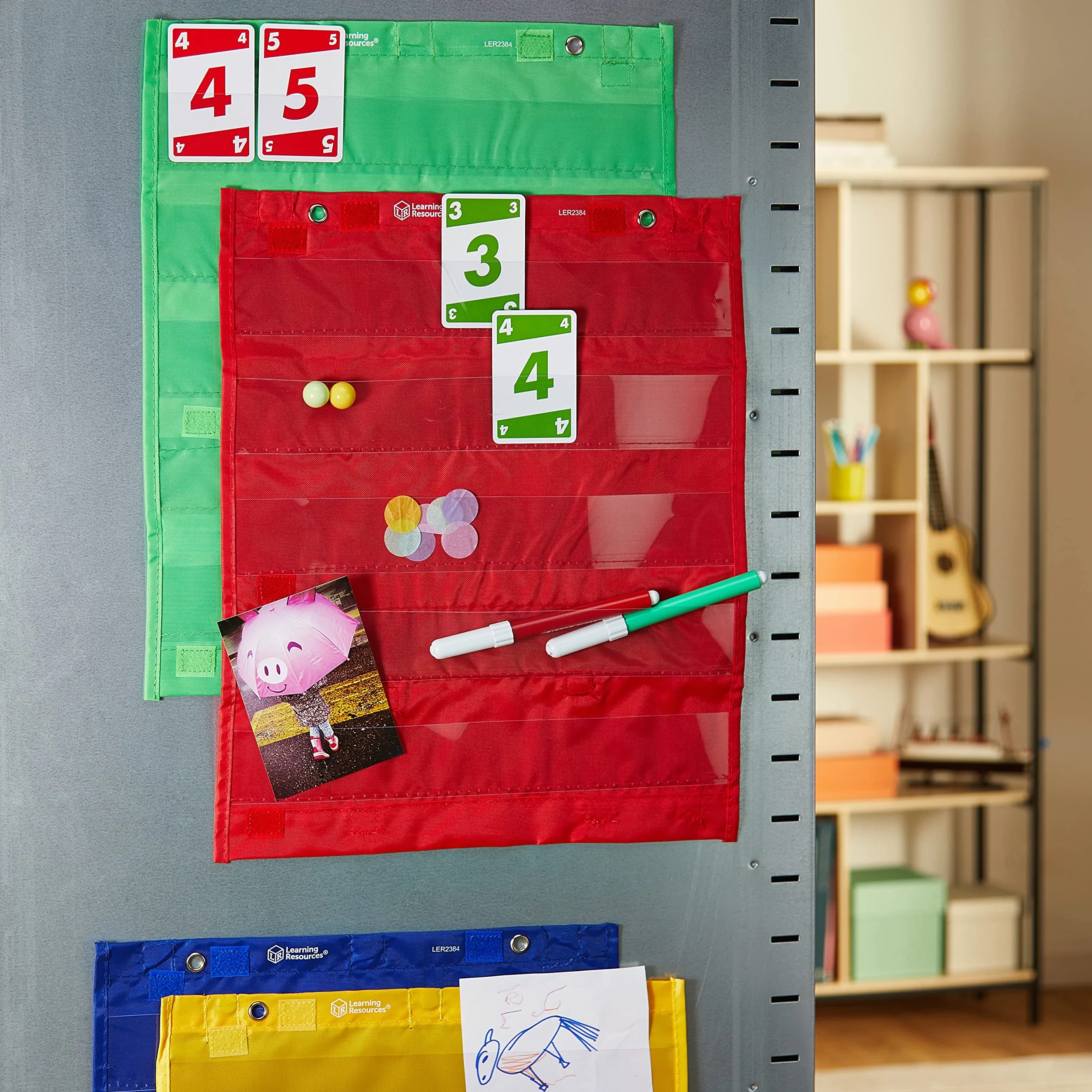 Learning Resources Tableaux Carrés pour Tableau à Poches Jeu de 4