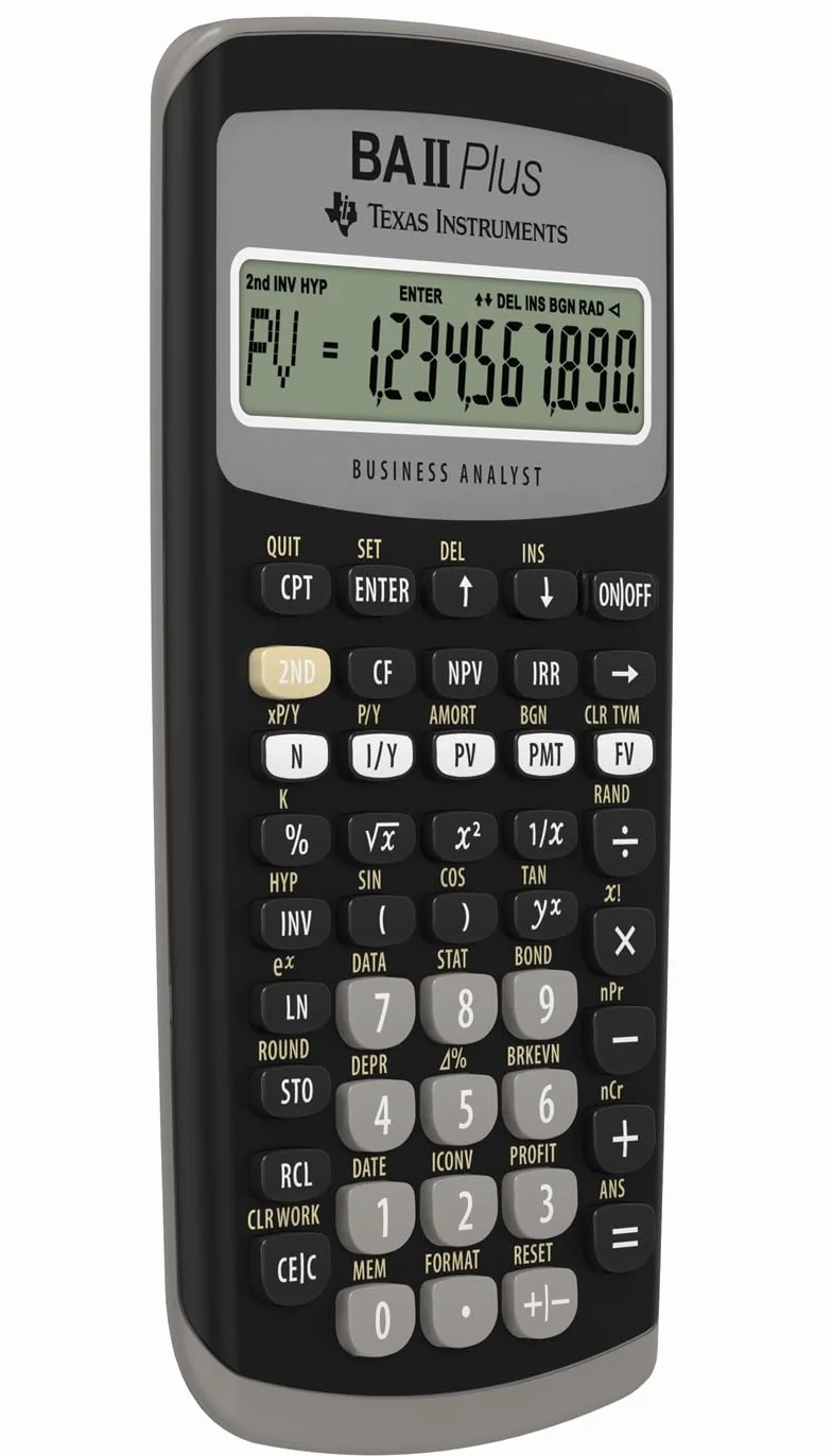 Texas Instruments BA-II-Plus Calculatrice financière 10 Chiffres