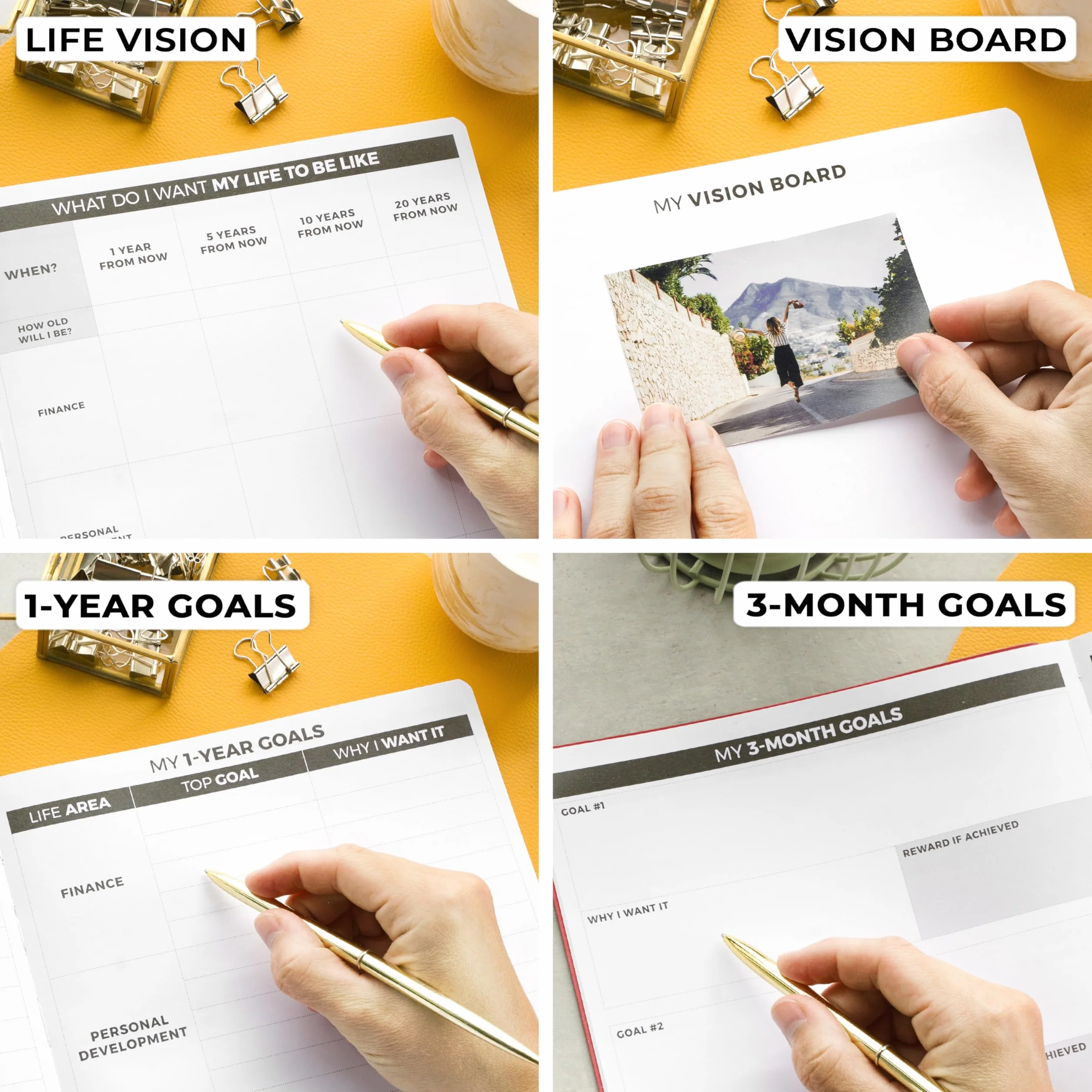 Clever Fox PRO Agenda de vie hebdomadaire et mensuel A4 Non daté Rose foncé