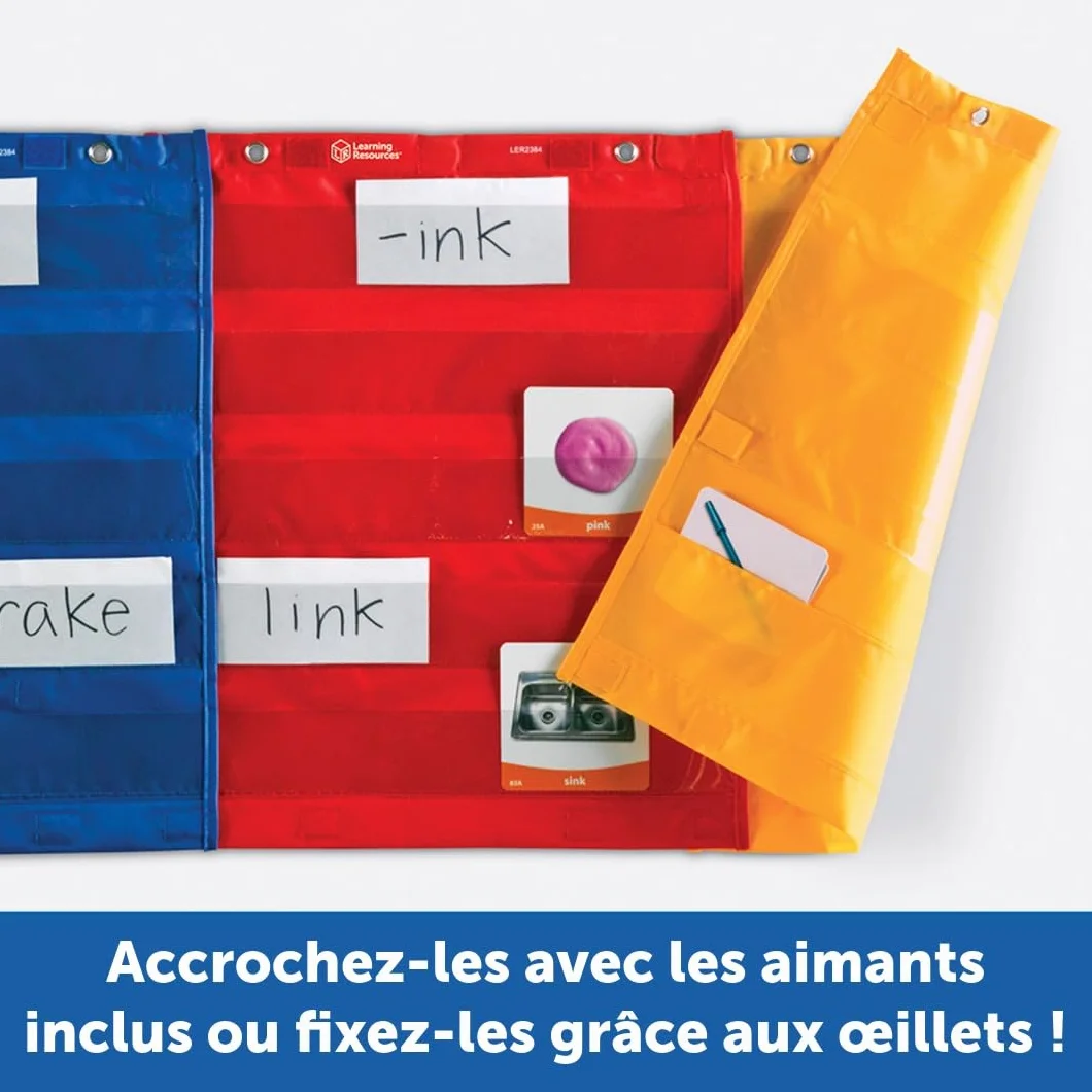 Learning Resources Tableaux Carrés pour Tableau à Poches Jeu de 4