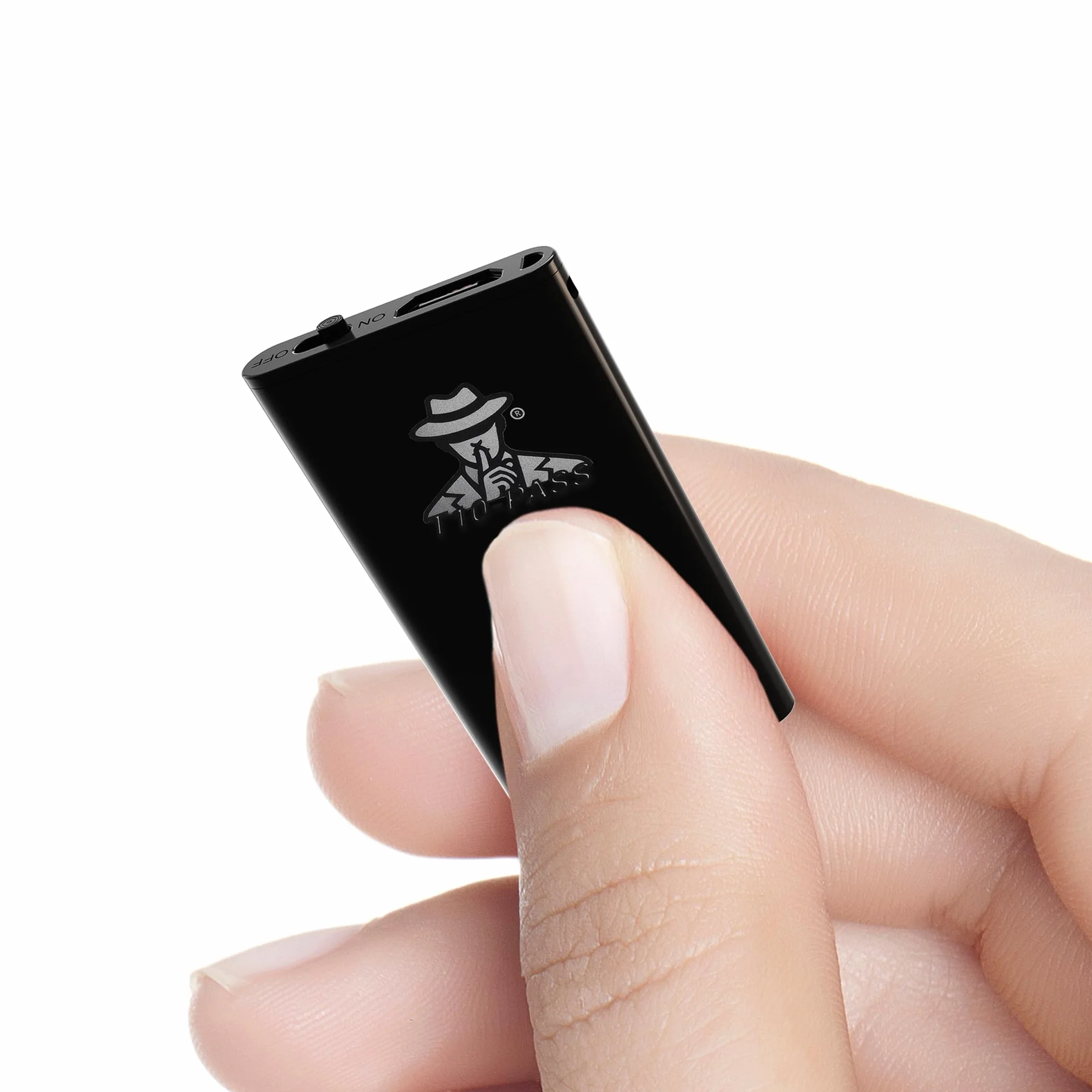 Micro espion USB-C T10-PASS enregistreur vocal discret ultra-compact 4x2cm 5mm fonctionnement silencieux sans bip LED réunions voiture usage professionnel marque française