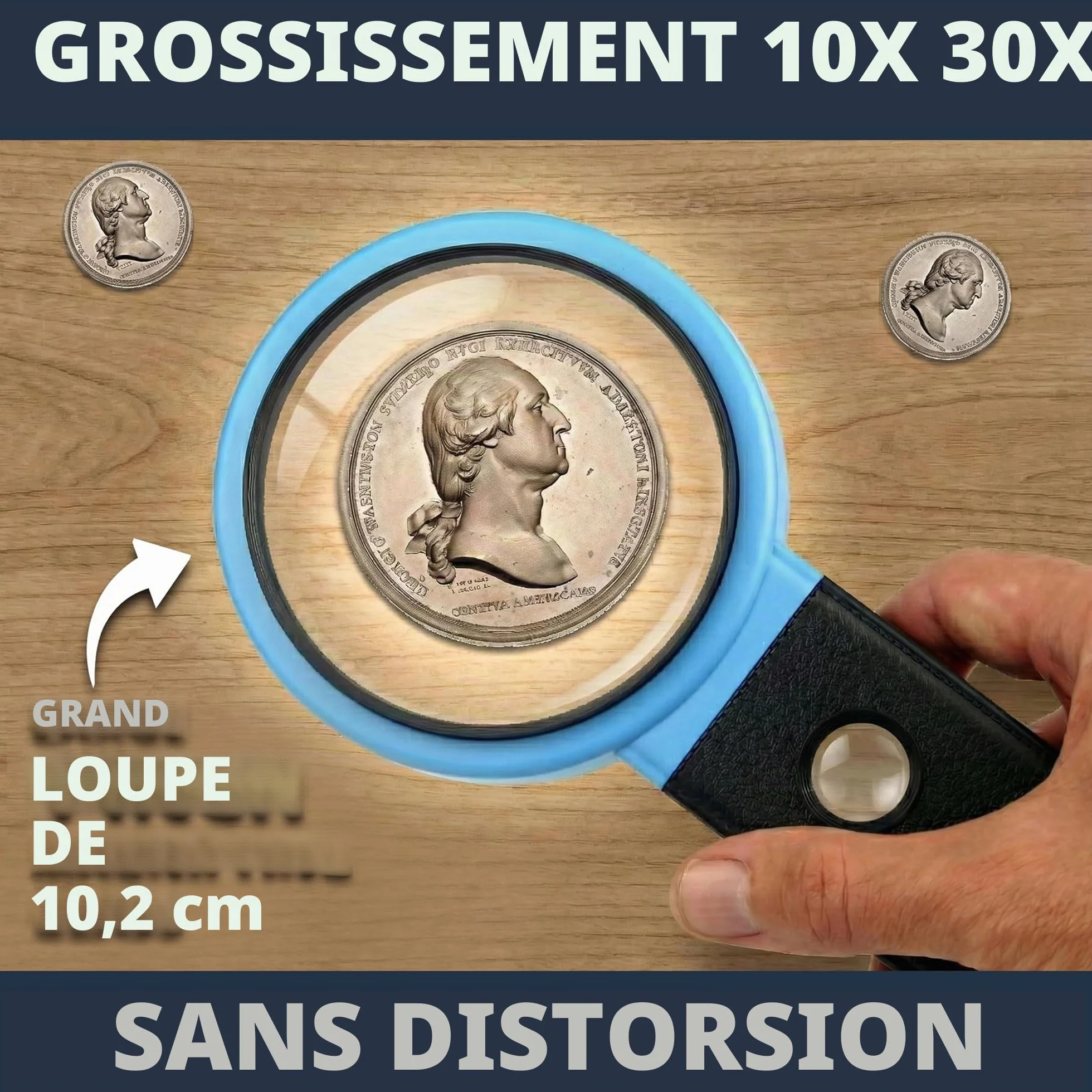 Loupe 30X avec 36 Lumières LED Ultra-Brillantes et étui de Rangement | Loupe Mains Libres pour la Lecture, l'artisanat, Les Loisirs