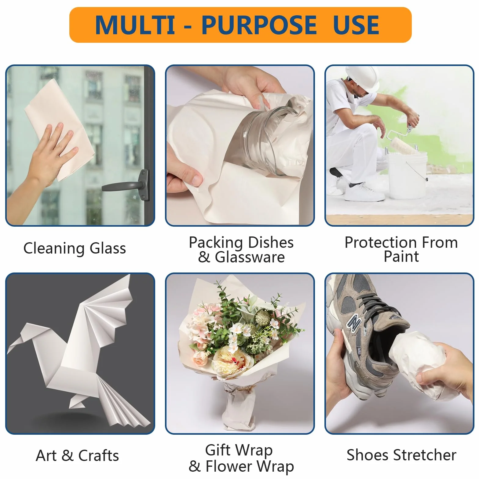 Packing Paper Sheets 38 x 69 cm 200 Sheets for Moving Wrapping Shipping Supplies