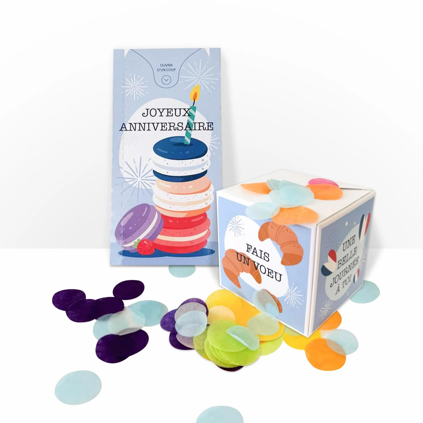 Notta&Belle Carte d'anniversaire Explosion Confettis Surprise Drôle Originale pour Homme Femme