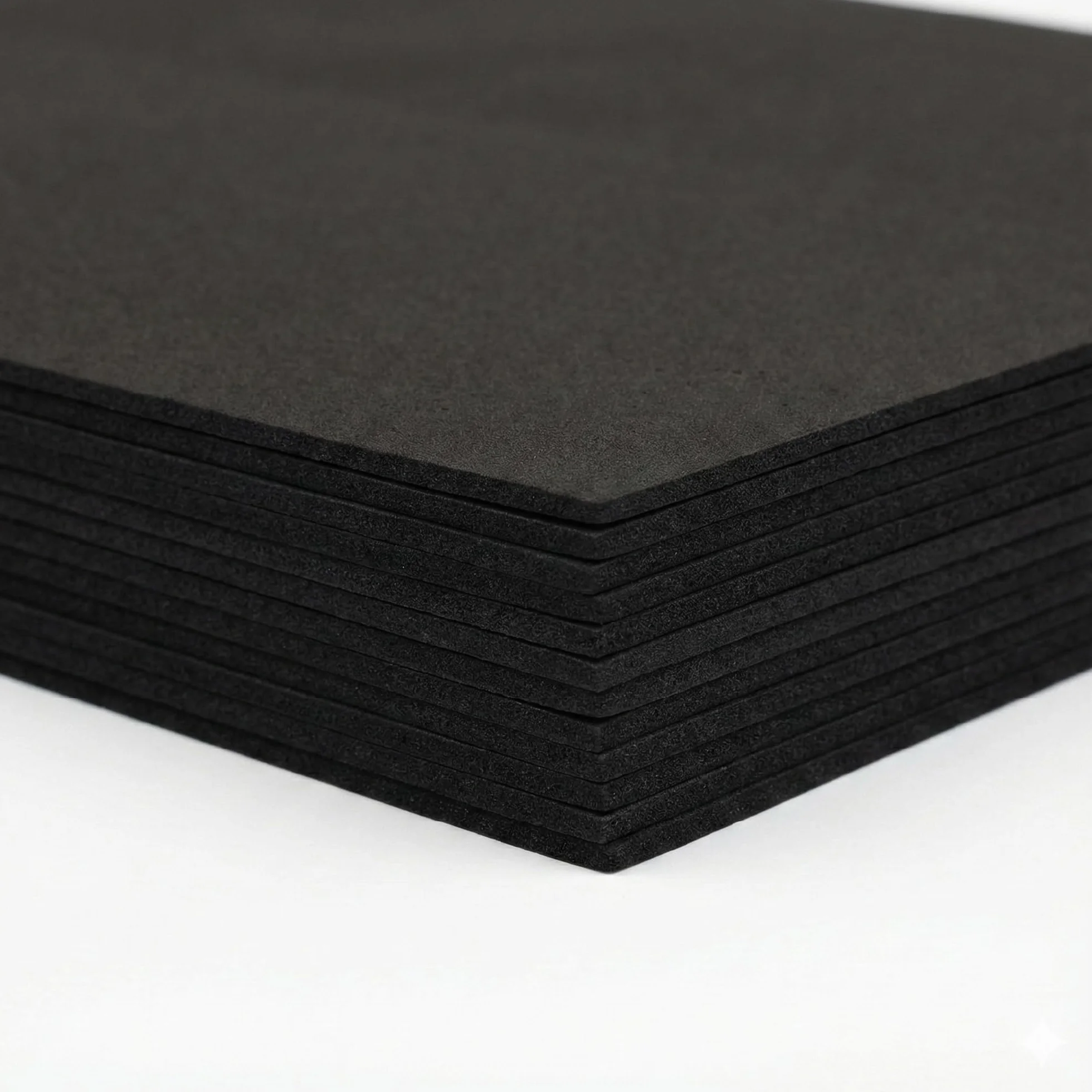 Feuilles de mousse EVA A4 2 mm Noir Lot de 10