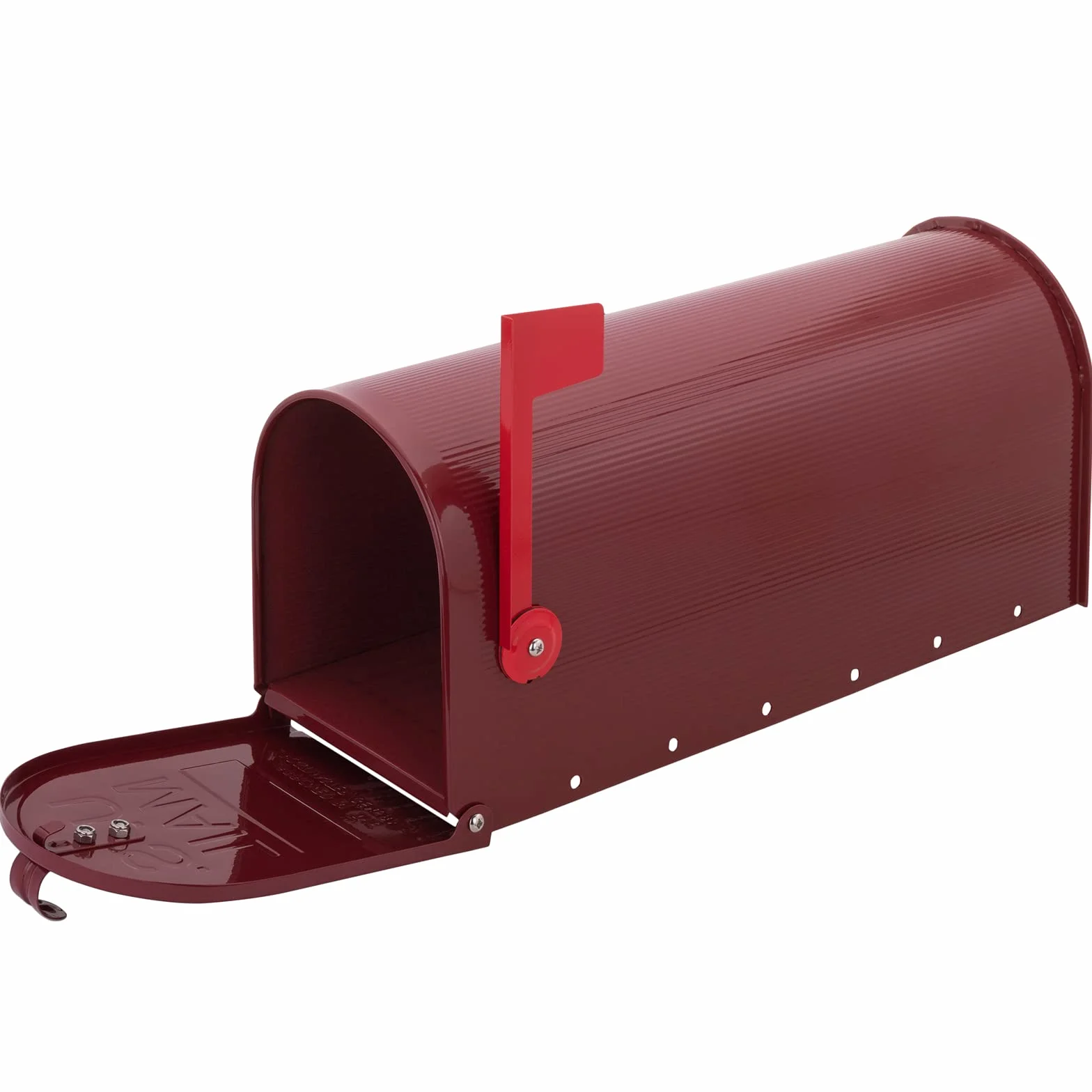 PrimeMatik Boîte aux lettres US Mail aluminium courrier postal rouge