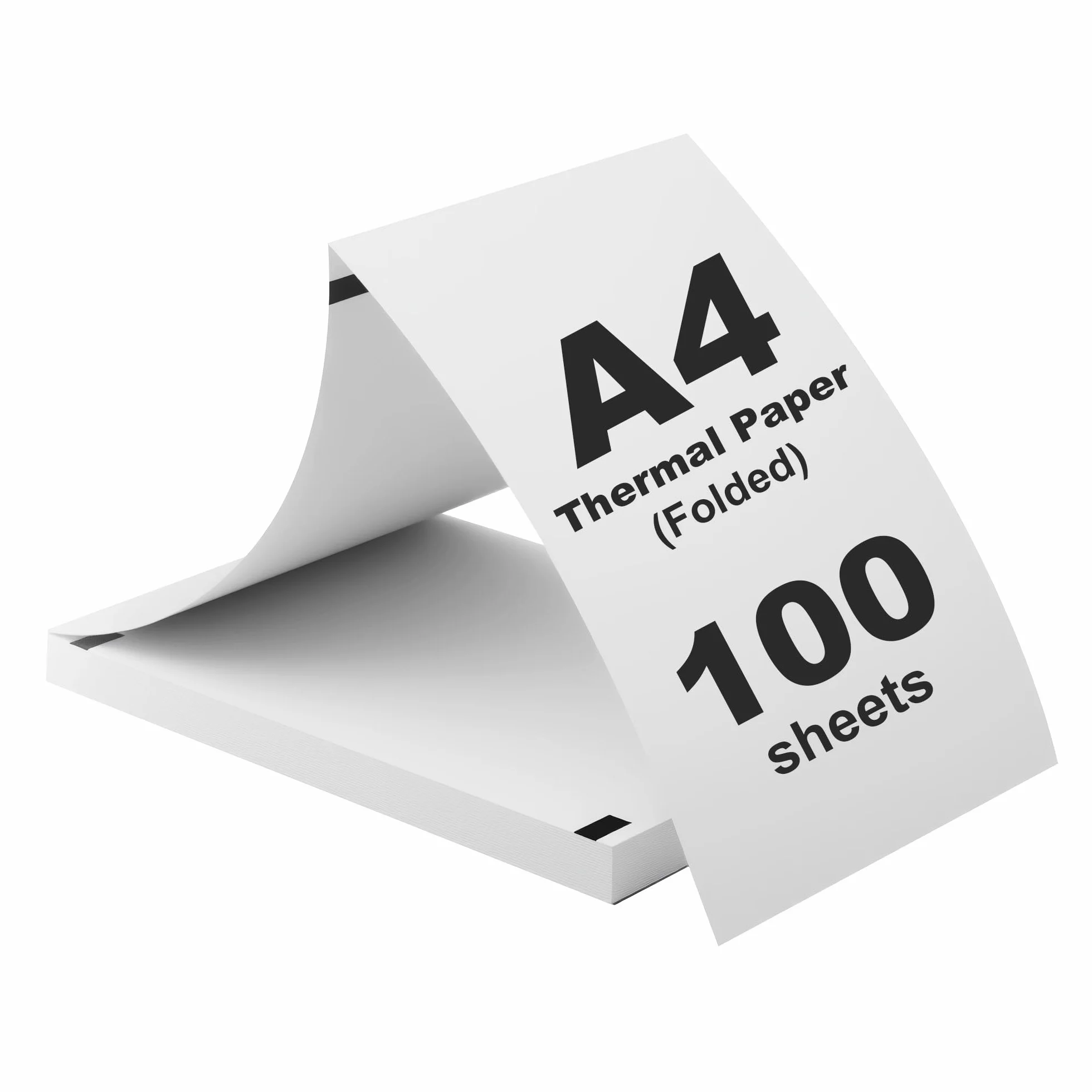 Papier Thermique A4 Pliable 100 Feuilles Sans BPA Séchage Rapide pour Imprimante Thermique