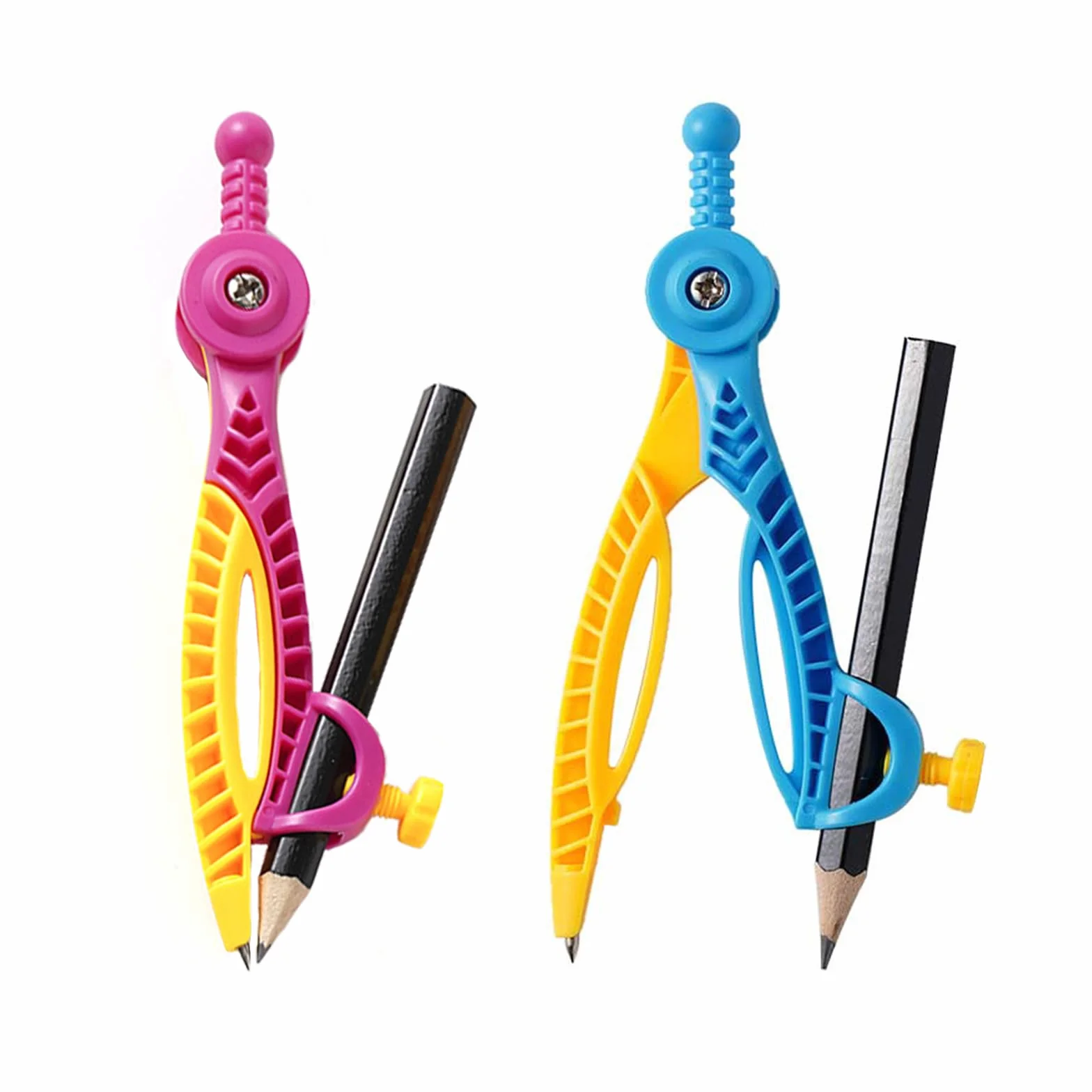 Lot de 2 Compas d'Étude Ergonomiques pour Mathématiques et Géométrie