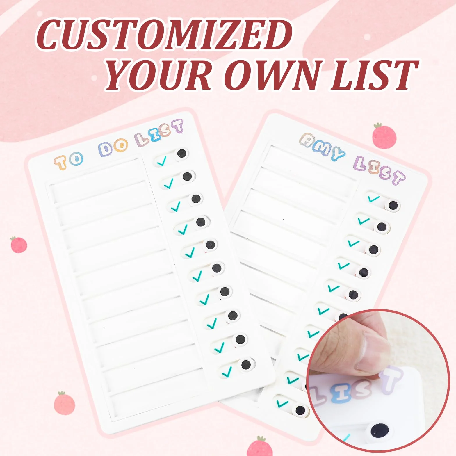 Tableau Memo Checklist 2 Pièces To Do List Plastic Board avec Papiers Effaçables à Sec pour Enfants Adultes