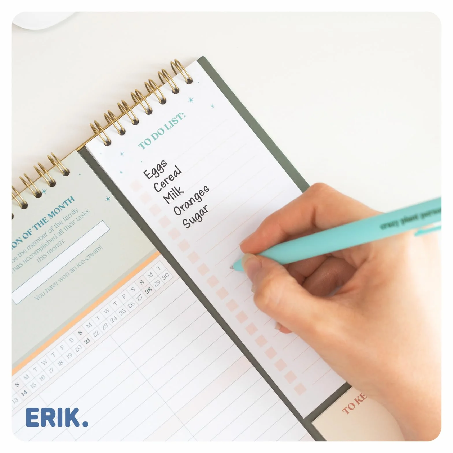 Grupo Erik Calendrier Plantes 16 mois Septembre 2025 à Décembre 2026 Planificateur Mensuel Familial avec Crochet