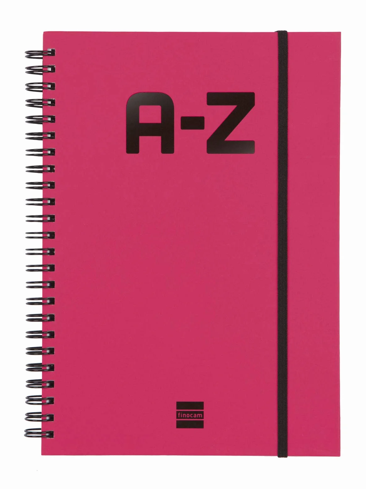 Finocam Répertoire A5 à double spirale fermé par élastique 48 pages Magenta