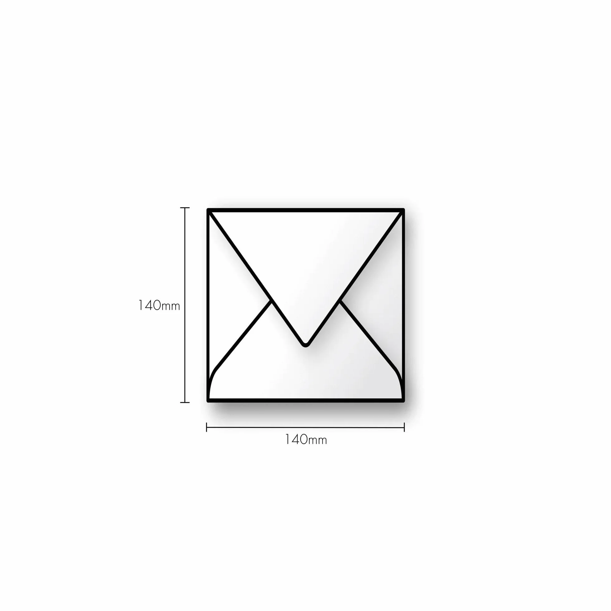 Clairefontaine Enveloppes Gommées 14x14cm 120g/m² Ivoire Papier Premium Lisse