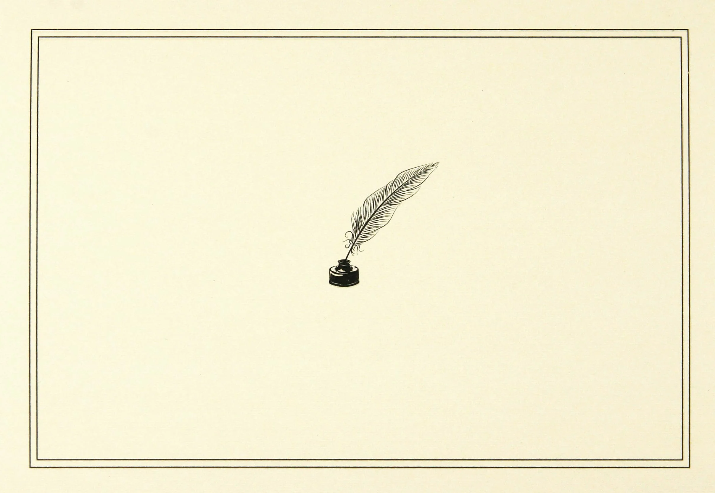 Quill Pen and Ink Notecards