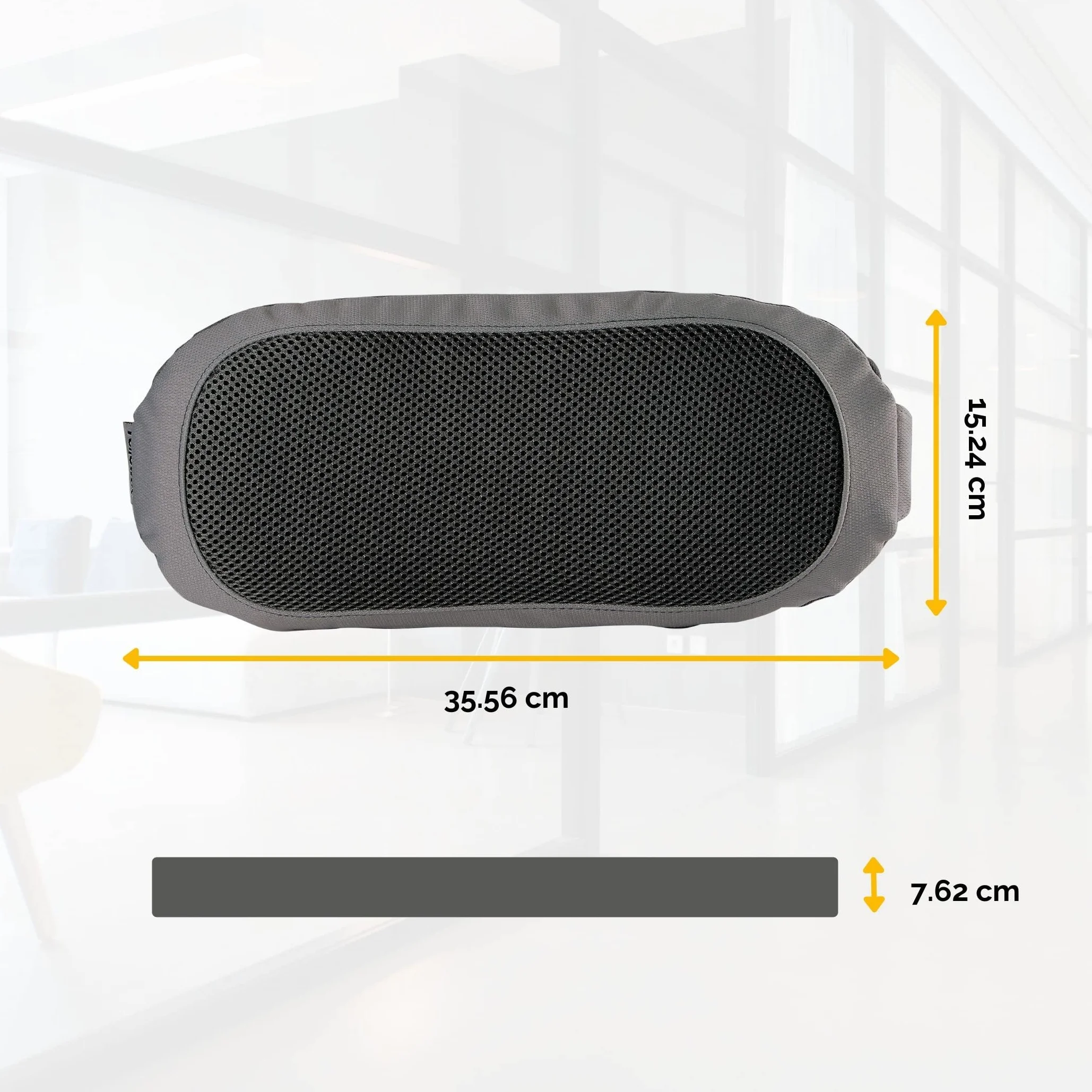 Fellowes I-Spire Organiseur de bureau support lombaire ergonomique mousse maille respirante Gris clair foncé
