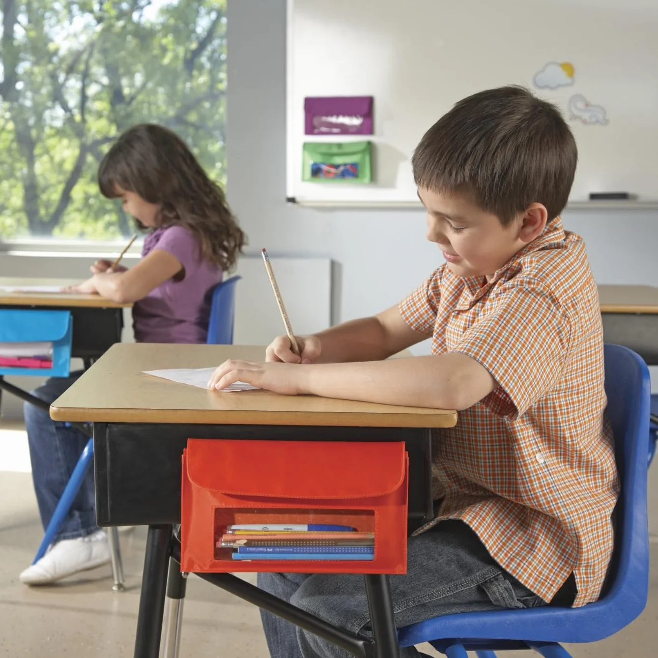 Learning Resources Pochettes de Rangement magnétiques Ensemble de 4 pour Tableau Blanc Surfaces métalliques