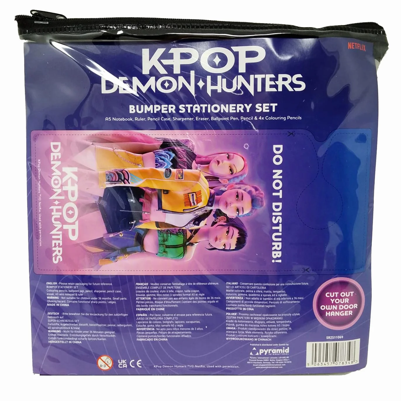 CYPBRANDS K-Pop Demon Hunters Set de Papeterie Violet Officiel