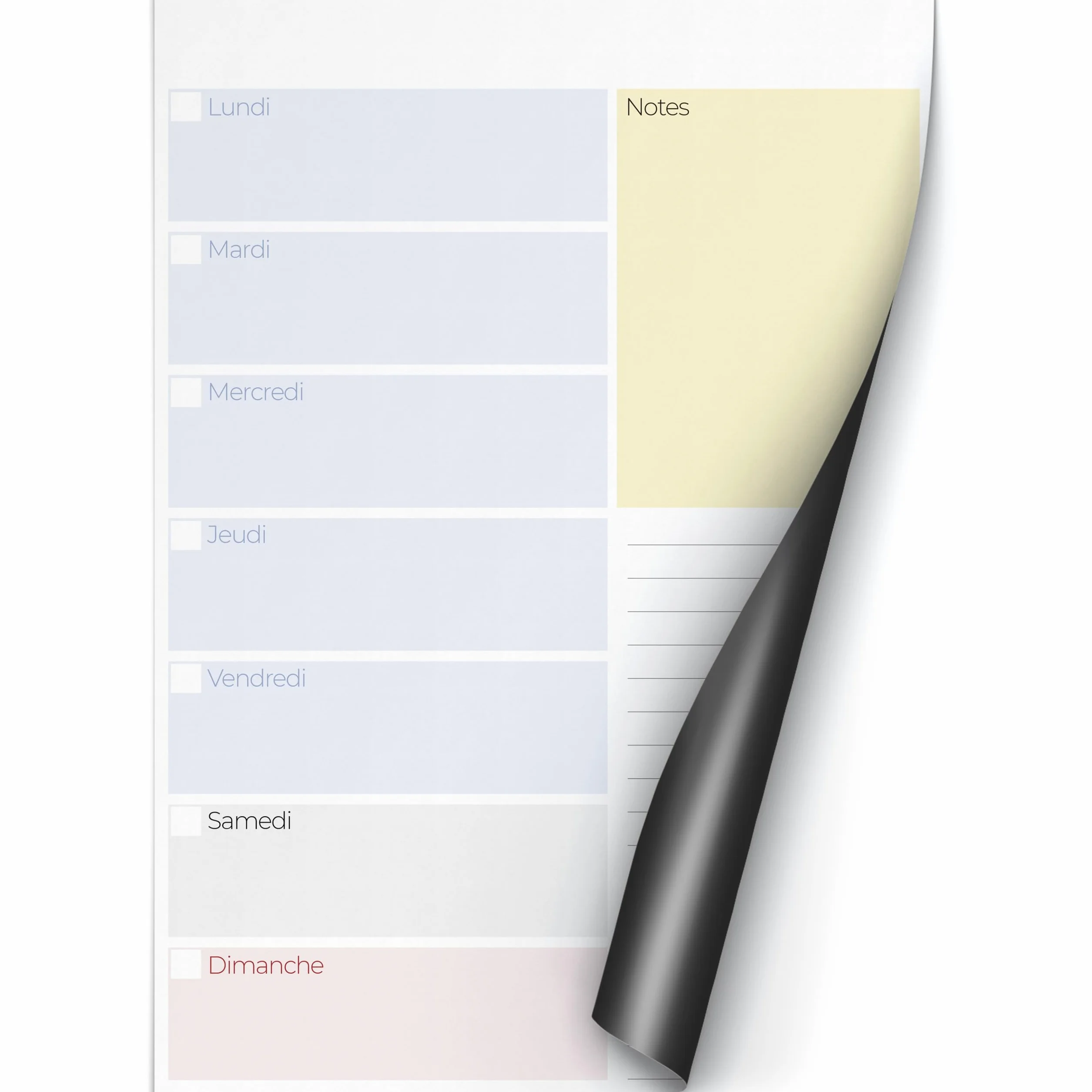 Tableau Magnétique Hebdomadaire A4 Coloré Planificateur Organiseur Vie Repas Activités