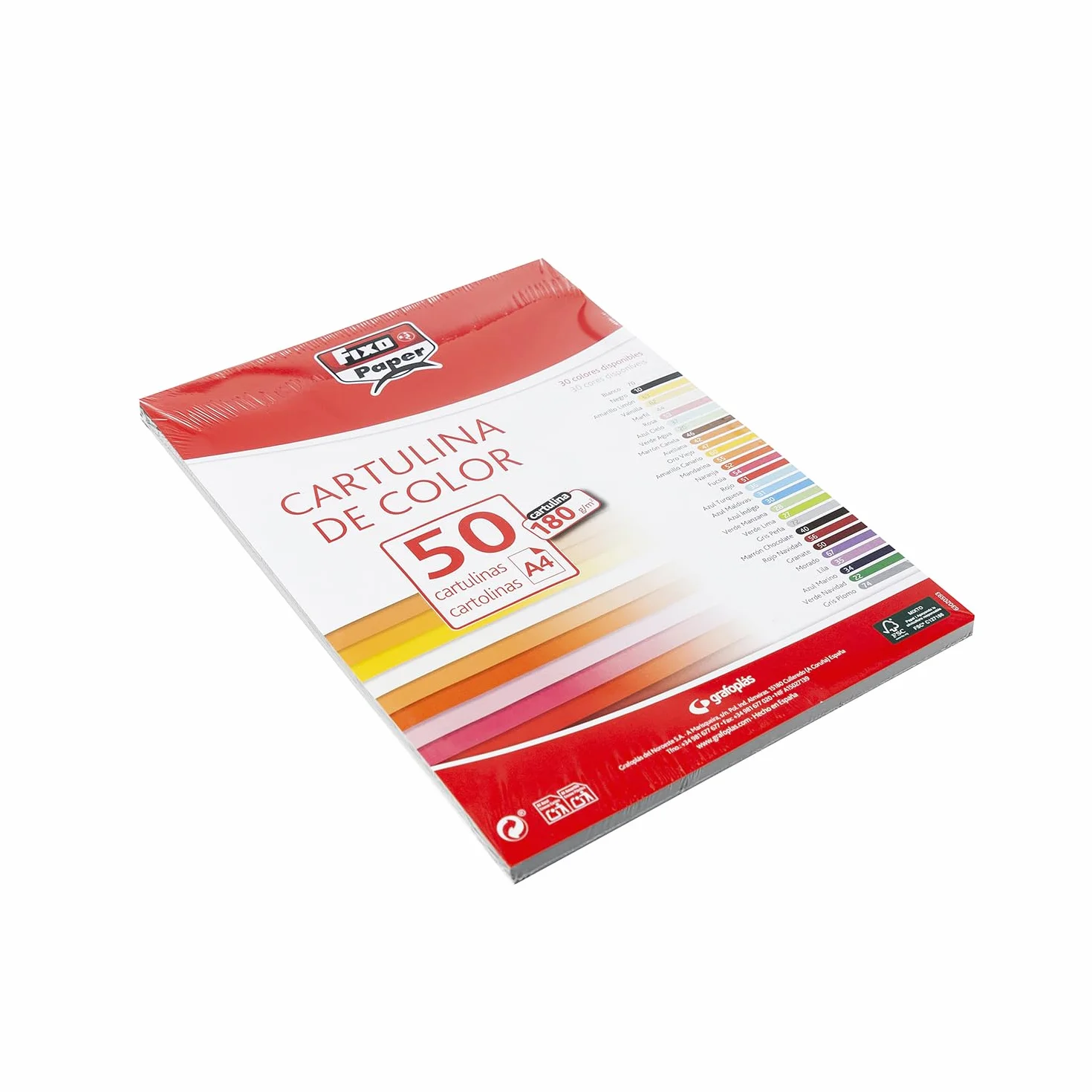 Fixo Papier Cartonné A4 Bleu Indigo 180 g Lot de 50 Feuilles