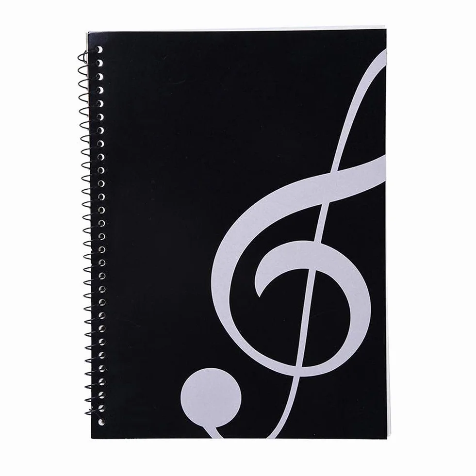 Carnet de notes de musique vierge 50 pages partitions piano à spirale