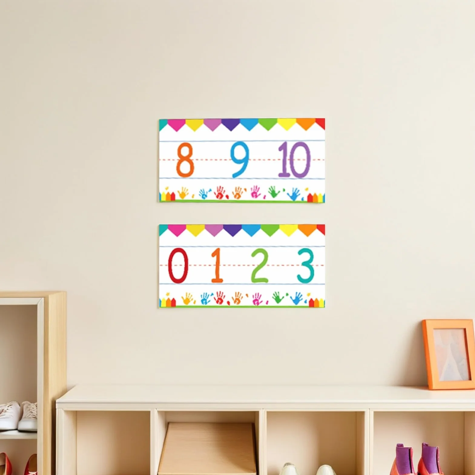 Alipis Lot de 12 Cartes Mémoire Alphabet et Chiffres Abc 0-10 Frise Murale Éducative pour Maternelle