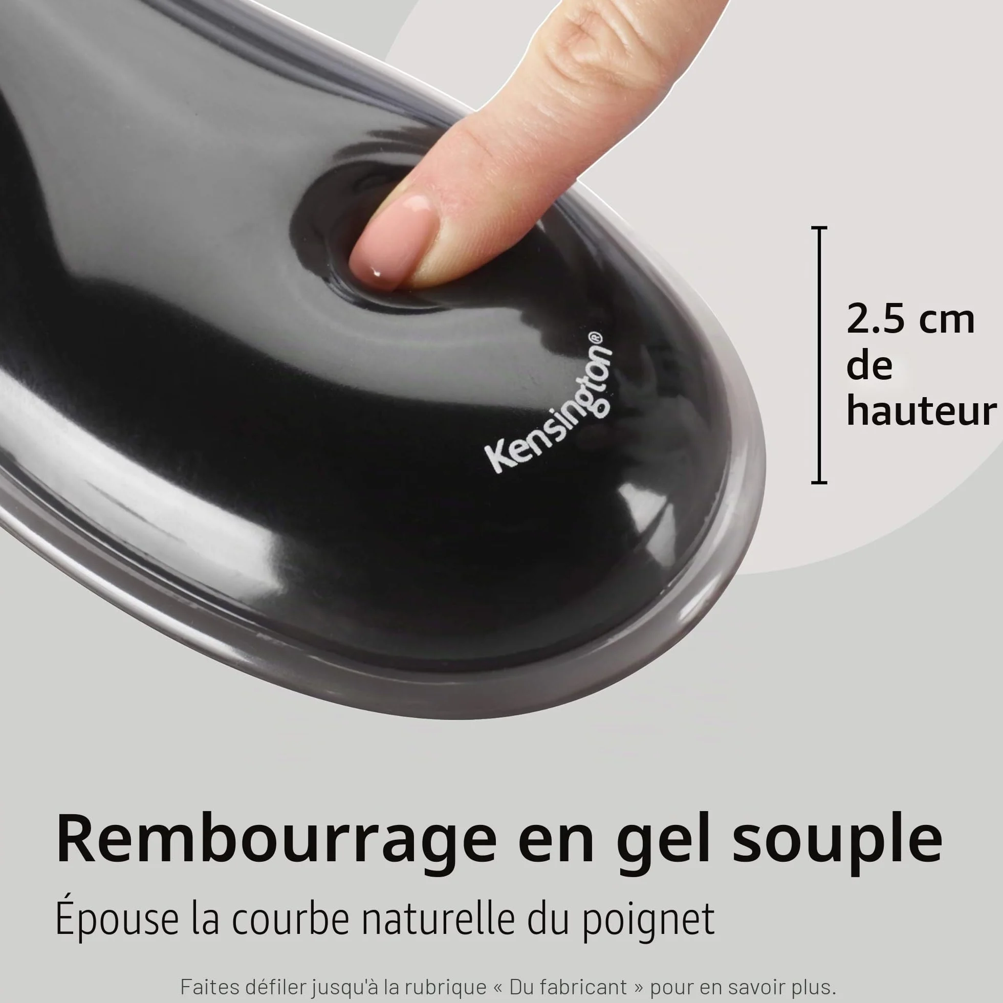 Kensington Tapis de Souris Ergonomique Gel Duo avec Repose-Poignets, Antidérapant, Bleu