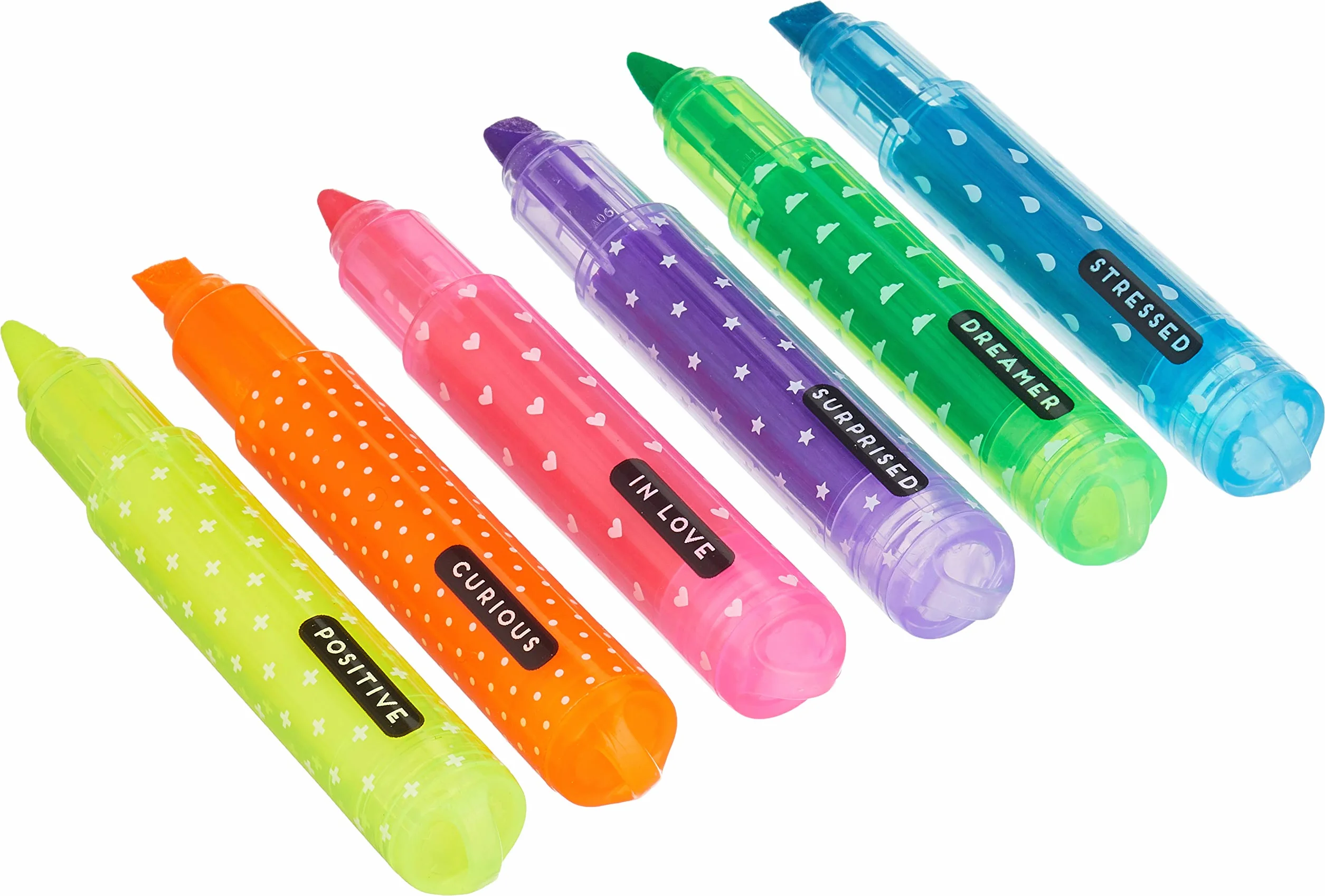 LEGAMI Lot de 6 mini surligneurs Teddy's Mood