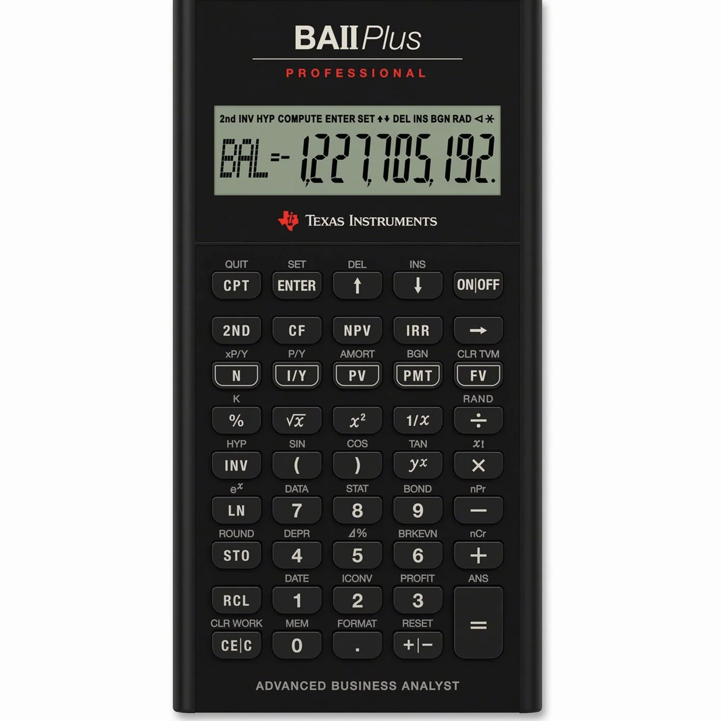 Texas Instruments BA II Plus Professional Calculatrice