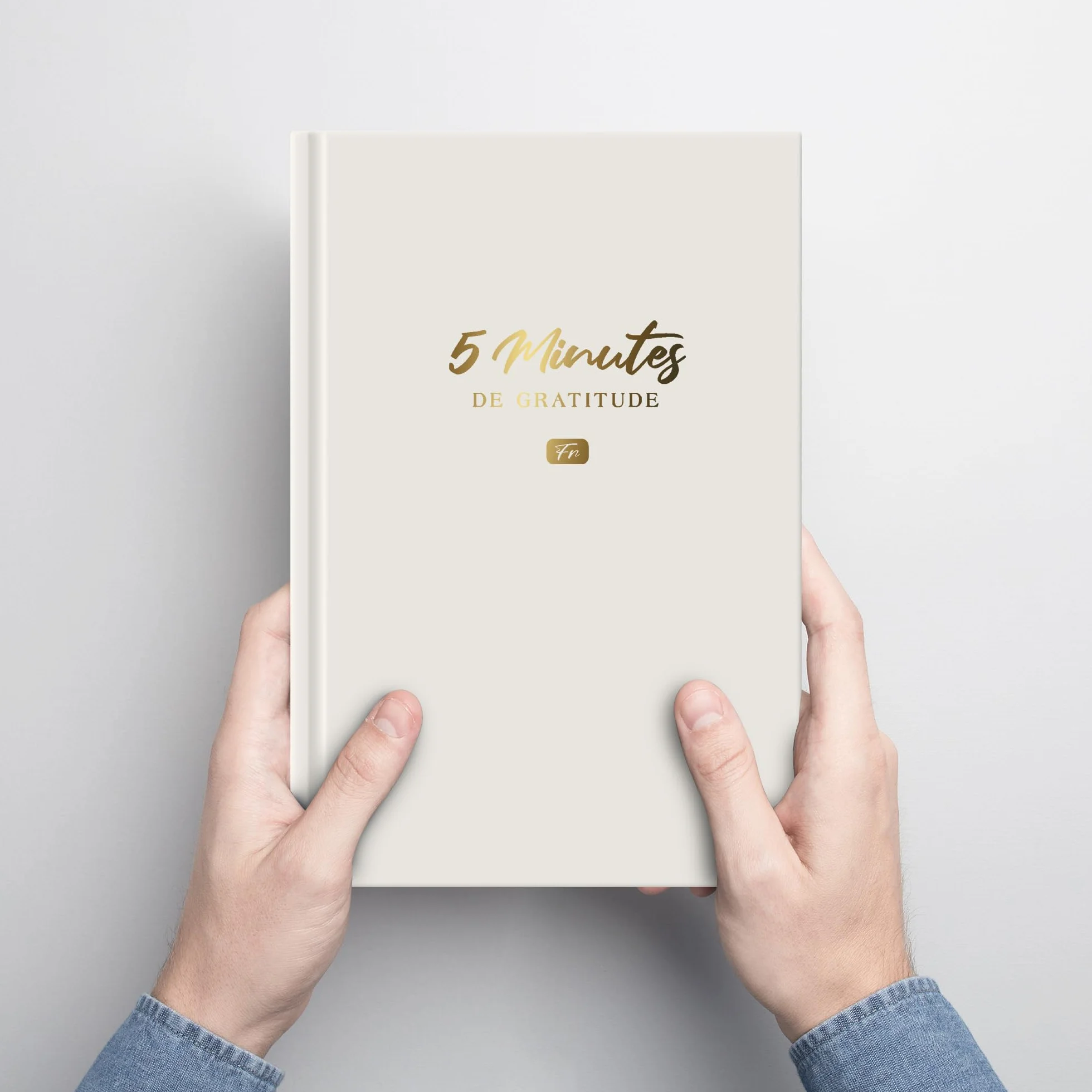 BIROYAL A5 Journal de Gratitude Pleine Conscience 128 Pages Couverture Rigide Beige