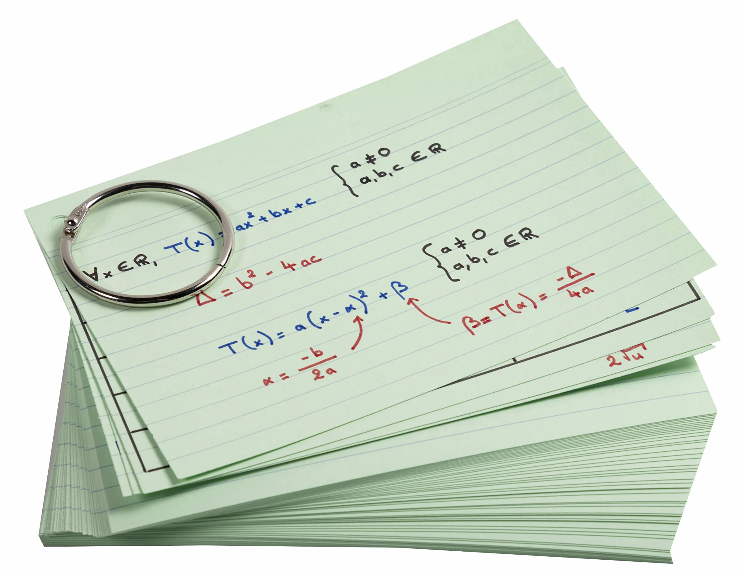 Exacompta Flashcards A6 bristol ligné perforé 50 pièces paquet