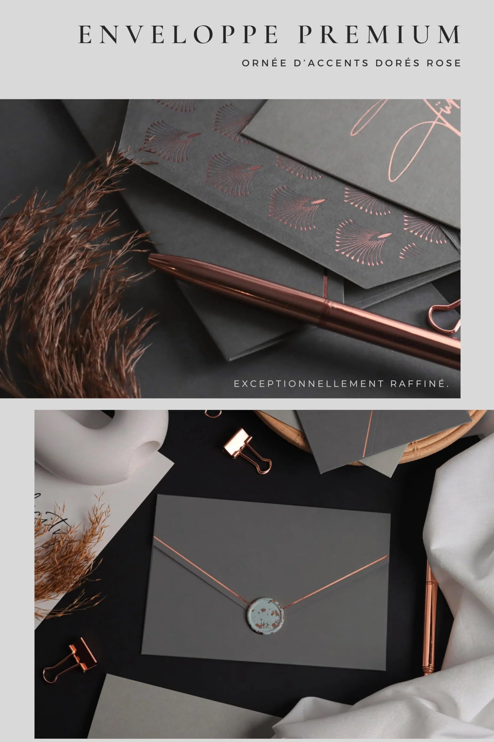 Carte de mariage originale avec enveloppe et sceau de cire - Joli Coon