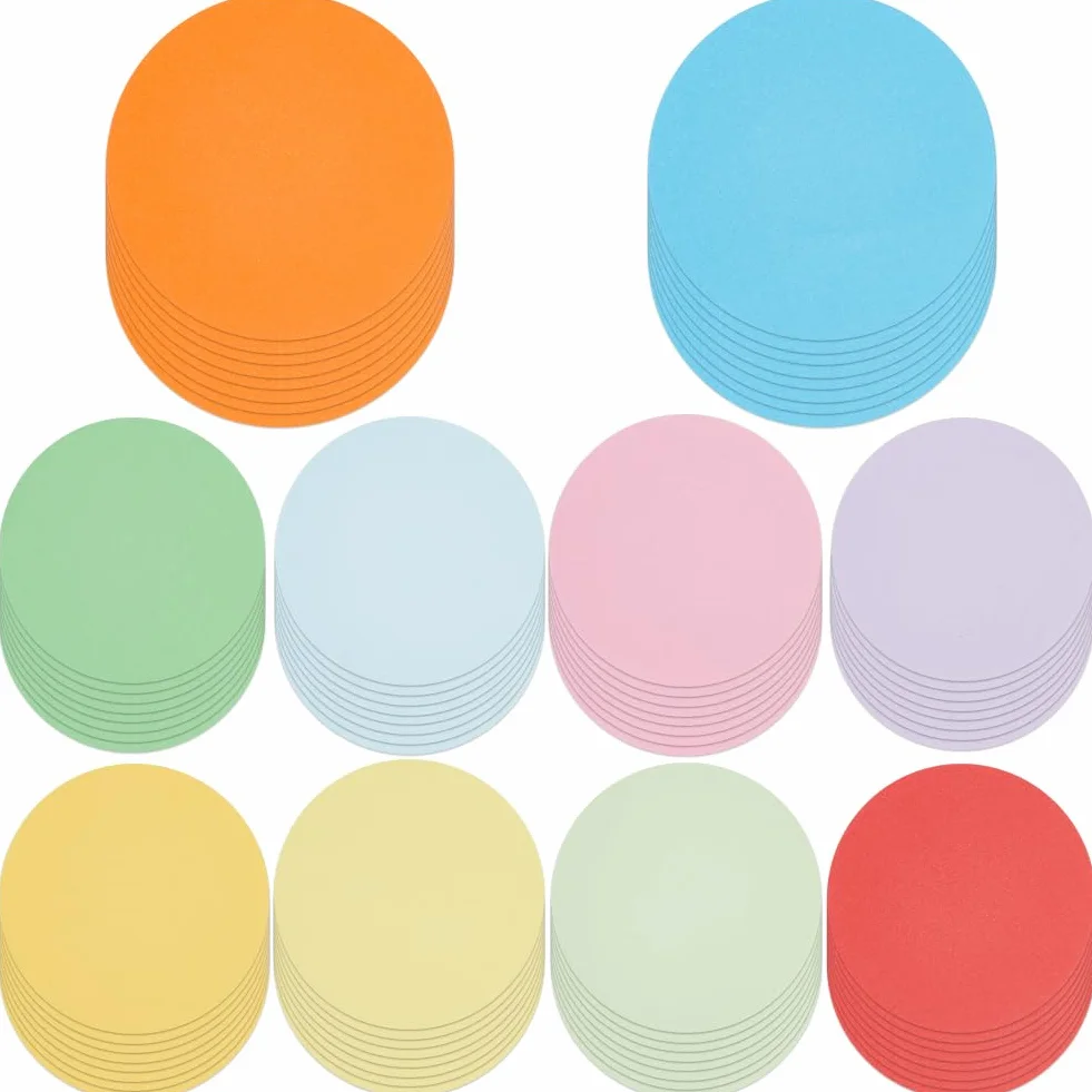 100 Pièces de 3.9 Pouces Découpe Ronde en Papier Coloré Assorti pour Tableau d'Affichage Décoration Salle de Classe