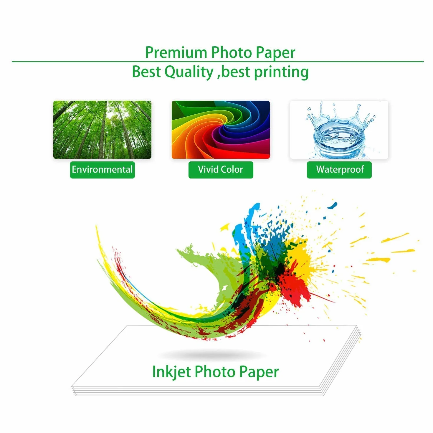 KOALA Papier Photo Double Face Mat A4 180 g/m² 100 feuilles pour imprimante Jet d'encre