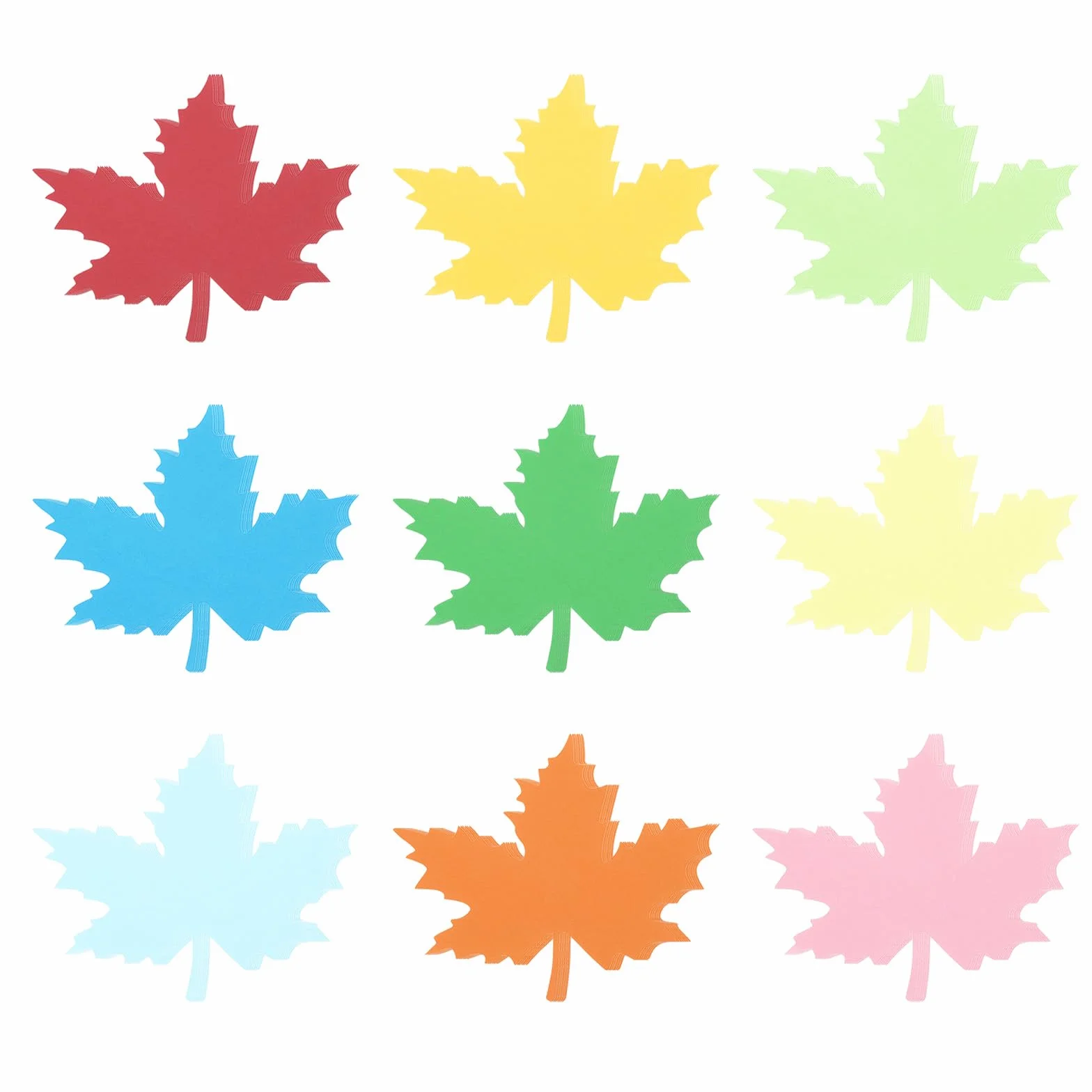 PATIKIL Découpes en Papier Feuille d'Érable 54 Pièces pour Tableau d'Affichage Multicolores