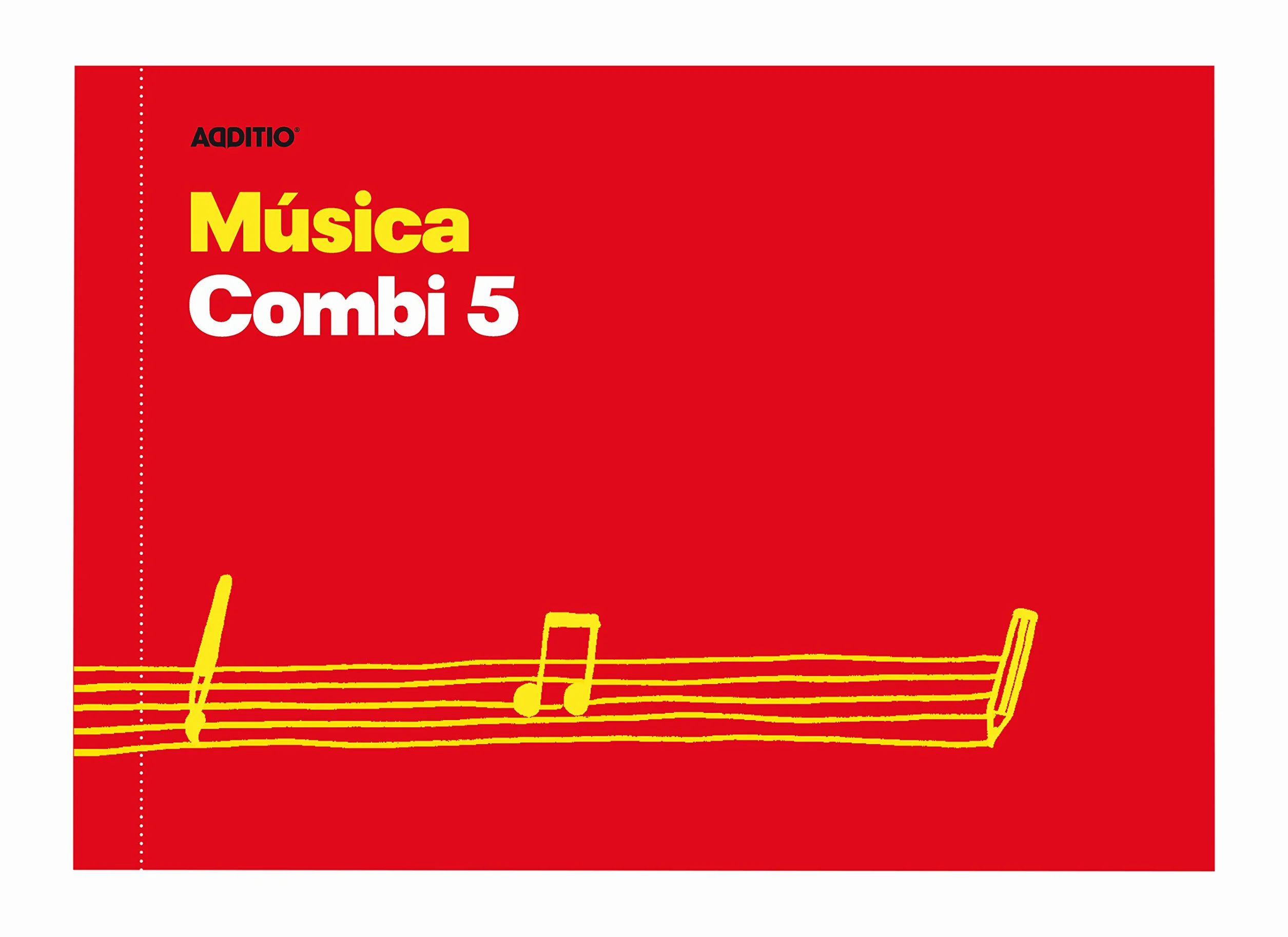 Additio M55 Cahier de musique Combi 5 couverture rouge
