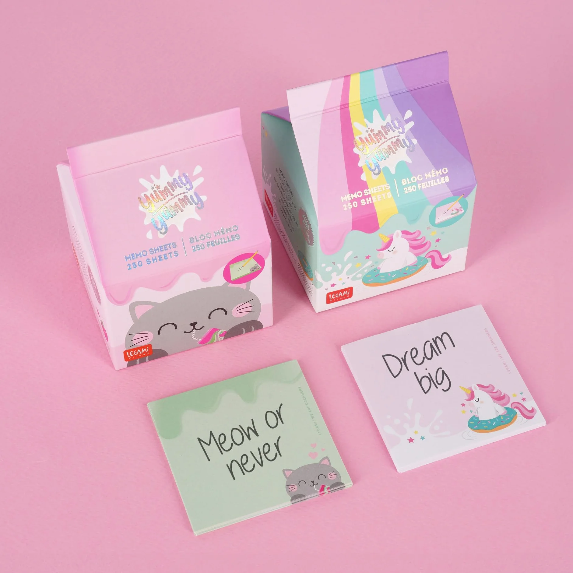 Legami Bloc mémo Yummy Yummy 250 feuilles détachables Papier FSC 7 x 10 x 7 cm