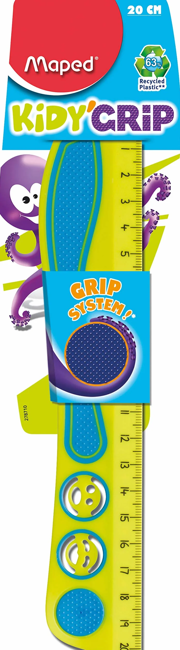 MAPED Règle plate Kidy Grip Plastique 20 cm