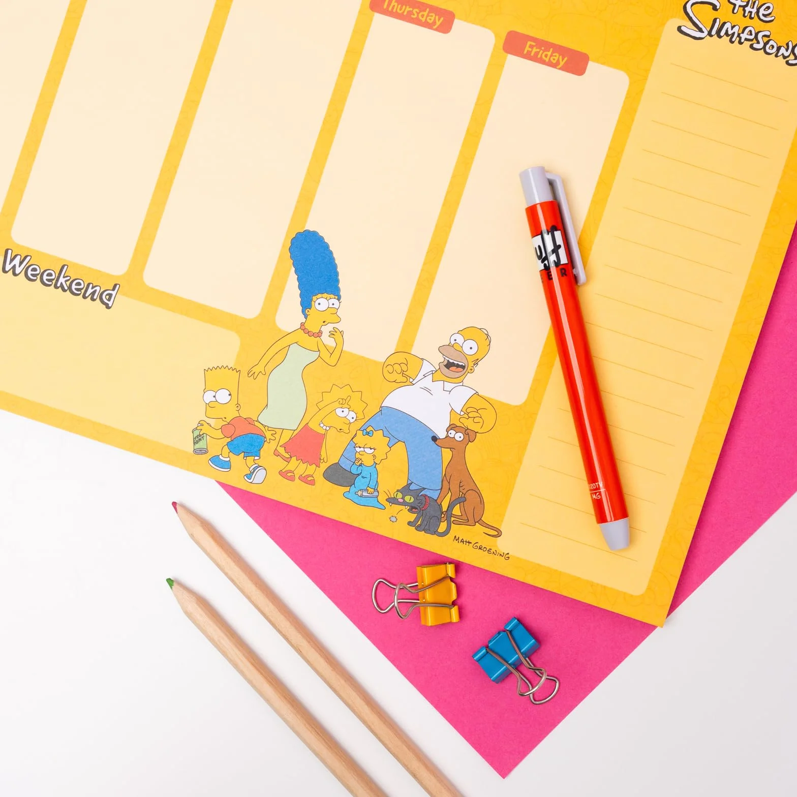 Planificateur Hebdomadaire Les Simpson Grupo Erik Weekly Planner Familial