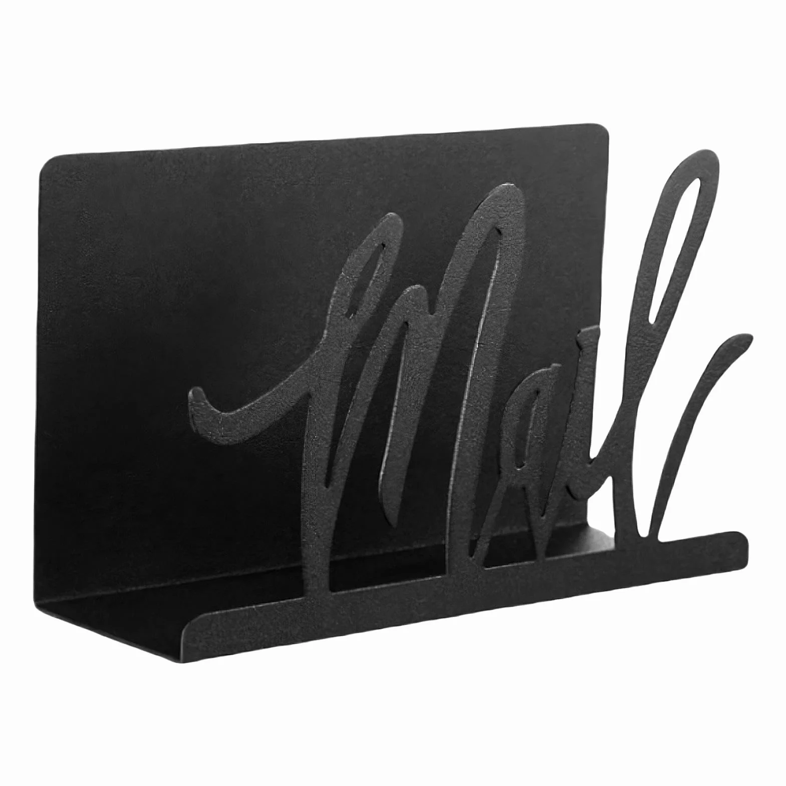 Organisateur de courrier métal noir pour maison, bureau, porte-lettres mural