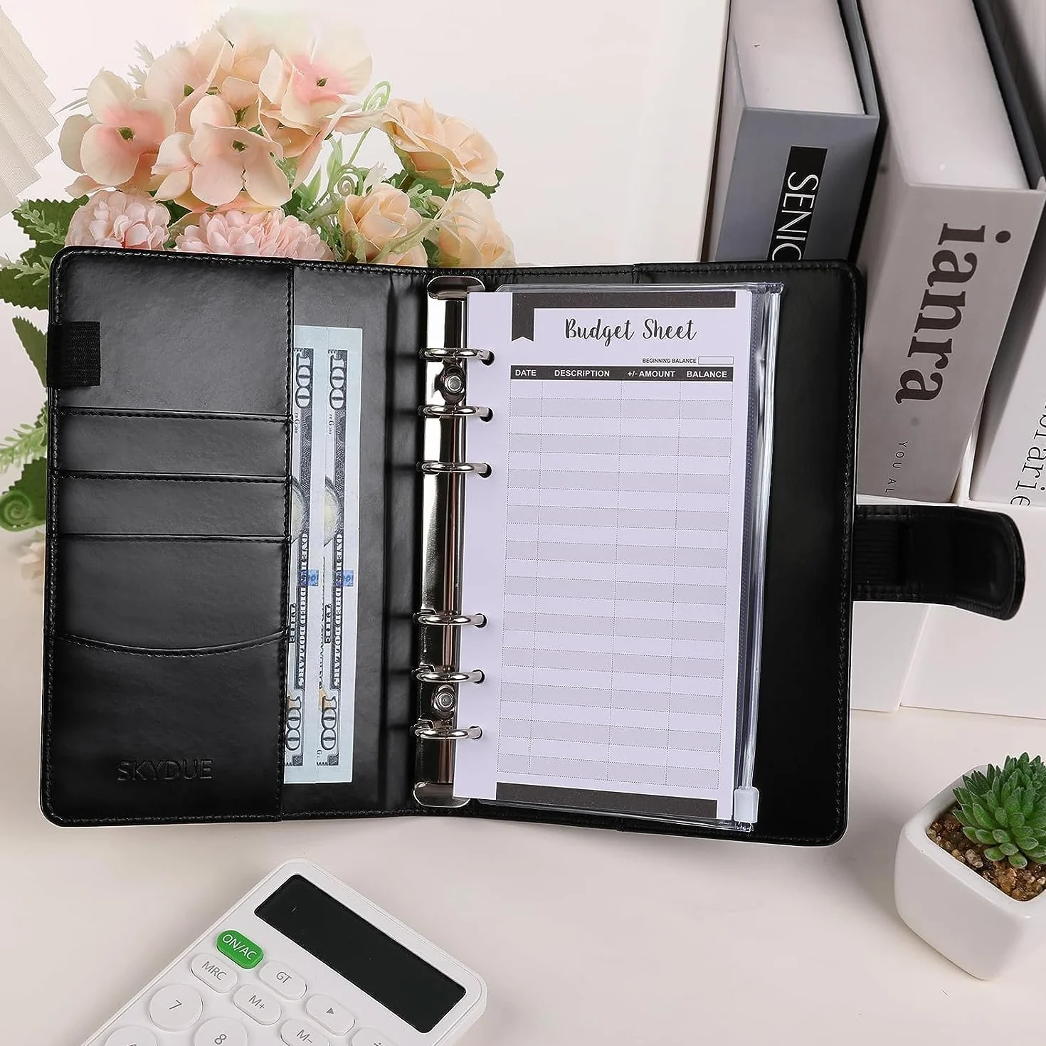 SKYDUE Enveloppe Budget A6 Classeur Budget Planner 12 Challenges Budgétaires Carnet Pochette Gérer Budget